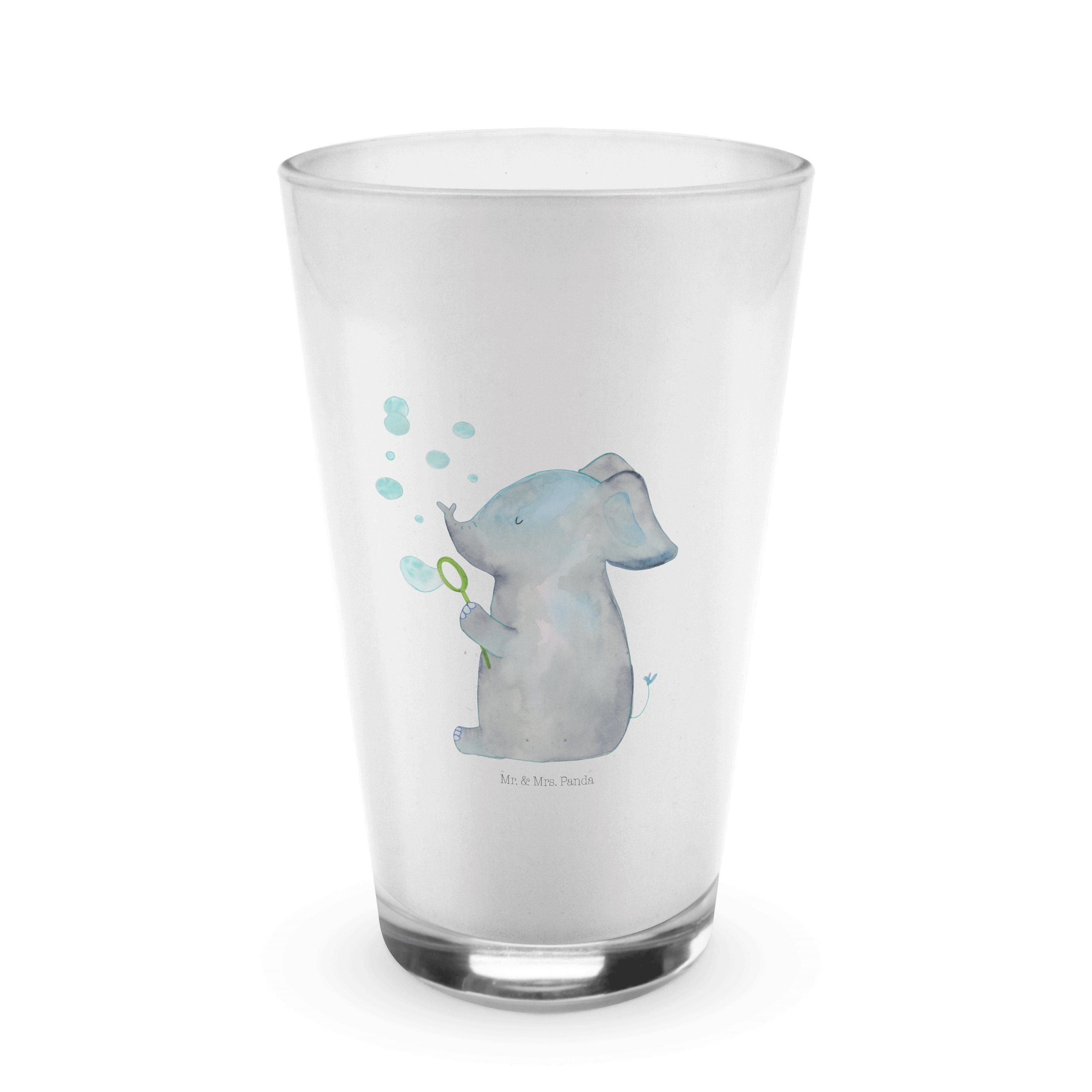 Mr. & Mrs. Panda Glas Elefant Seifenblasen - Transparent - Geschenk, Tiermotive, Tiere, Lie, Premium Glas