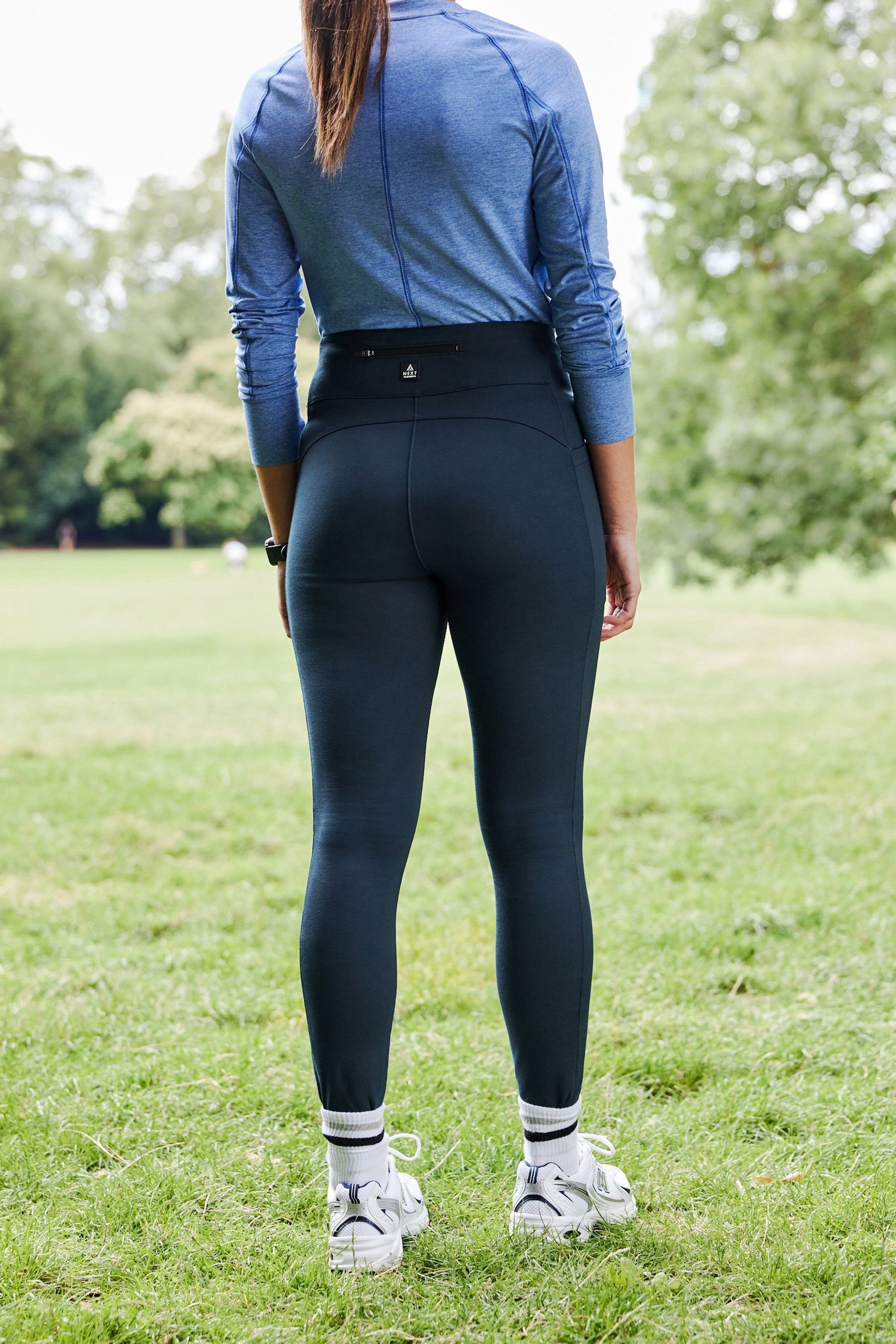 Next Leggings (1-tlg) Fleece-Leggings Blue Navy