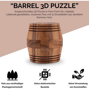 Logoplay Holzspiele Spiel, Barrel - Fass - 3D Puzzle - Knobelspiel aus Holz Holzspielzeug