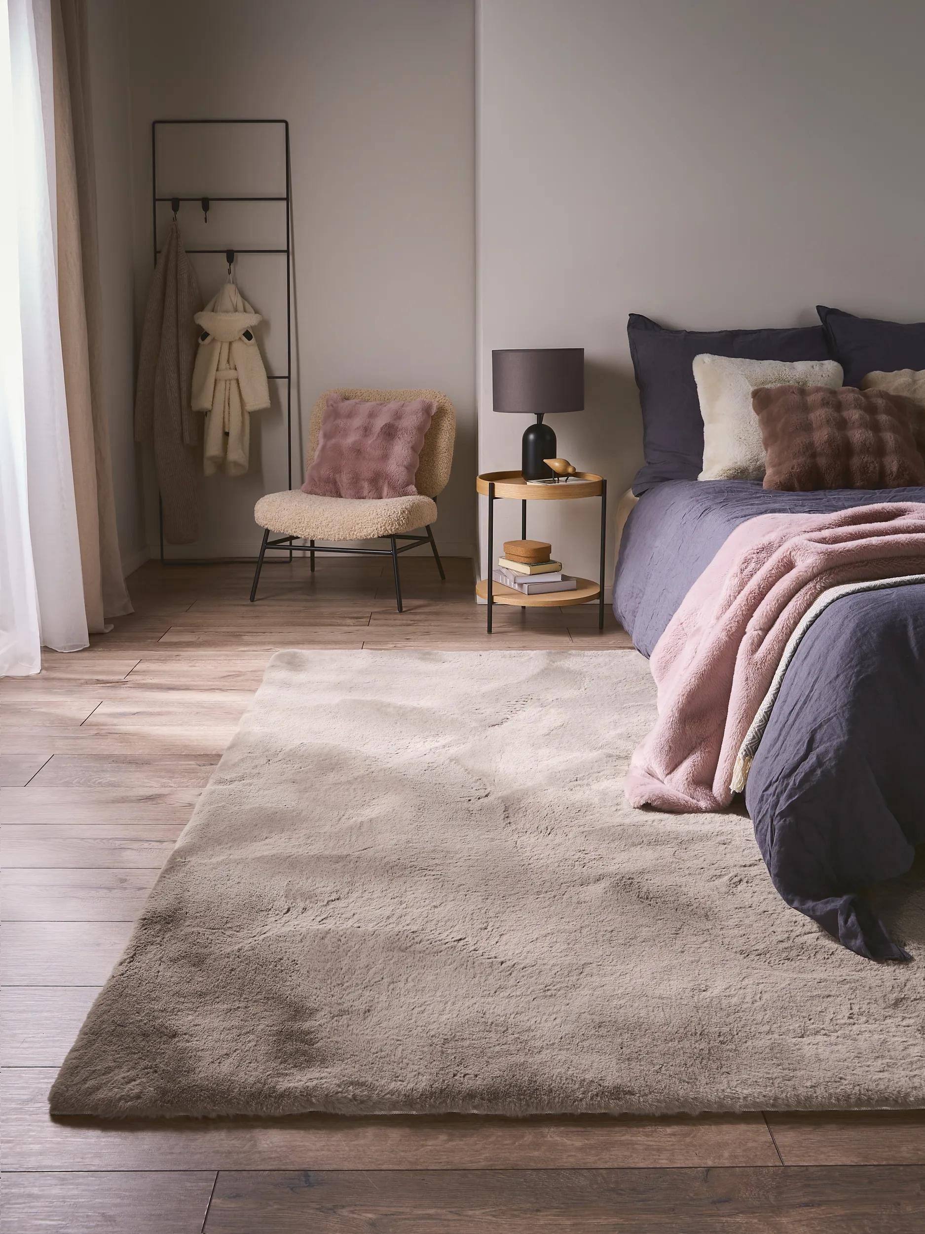 benuta Fellteppich Dave, rechteckig, Höhe: 31 mm, Teppich Wohnzimmer, Schlafzimmer, Esszimmer, Flur, Kunstfaser, Cozy