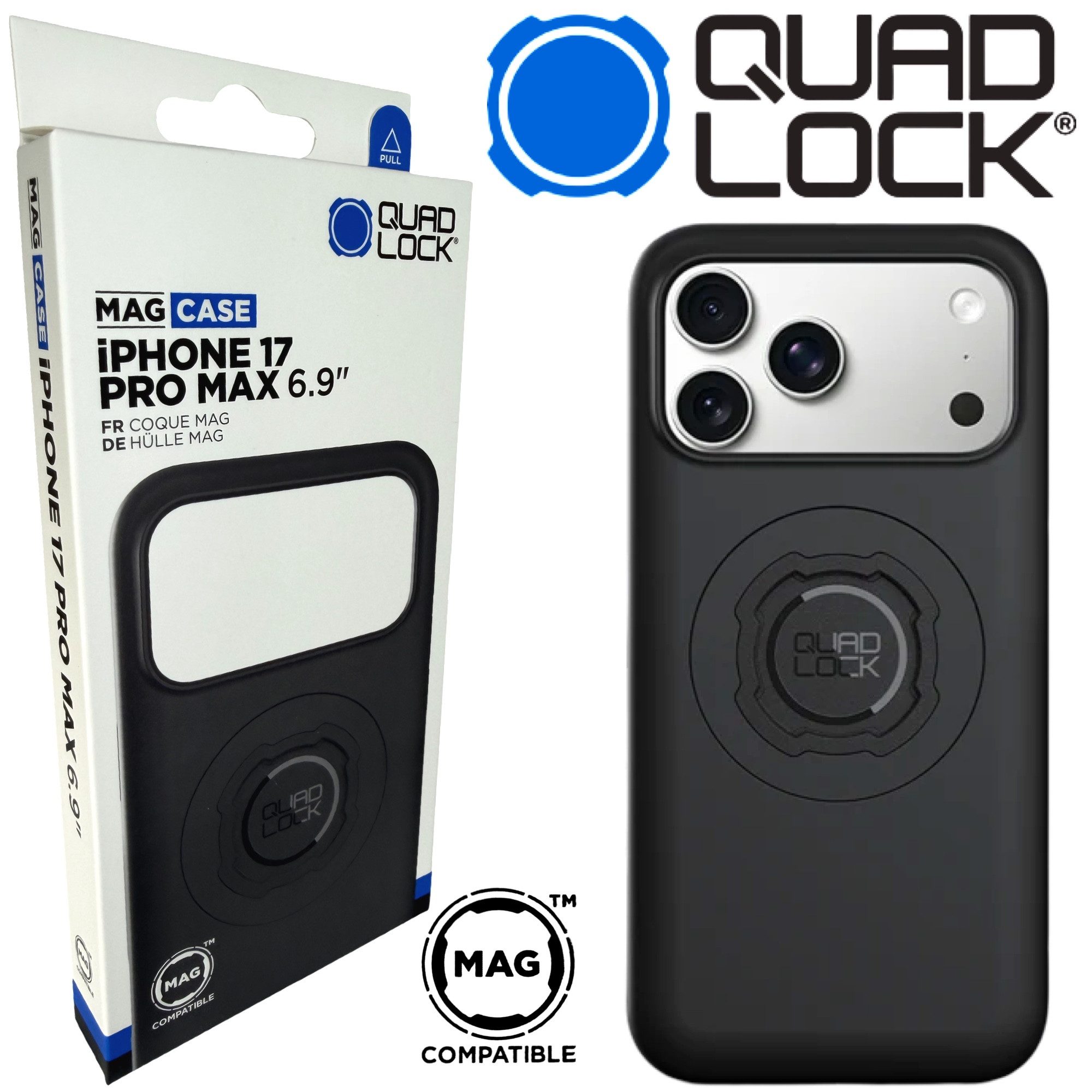Quad Lock Handyhülle QUAD LOCK MAG Case Handy Schutz Hülle Halter für iPhone 17 Pro Max