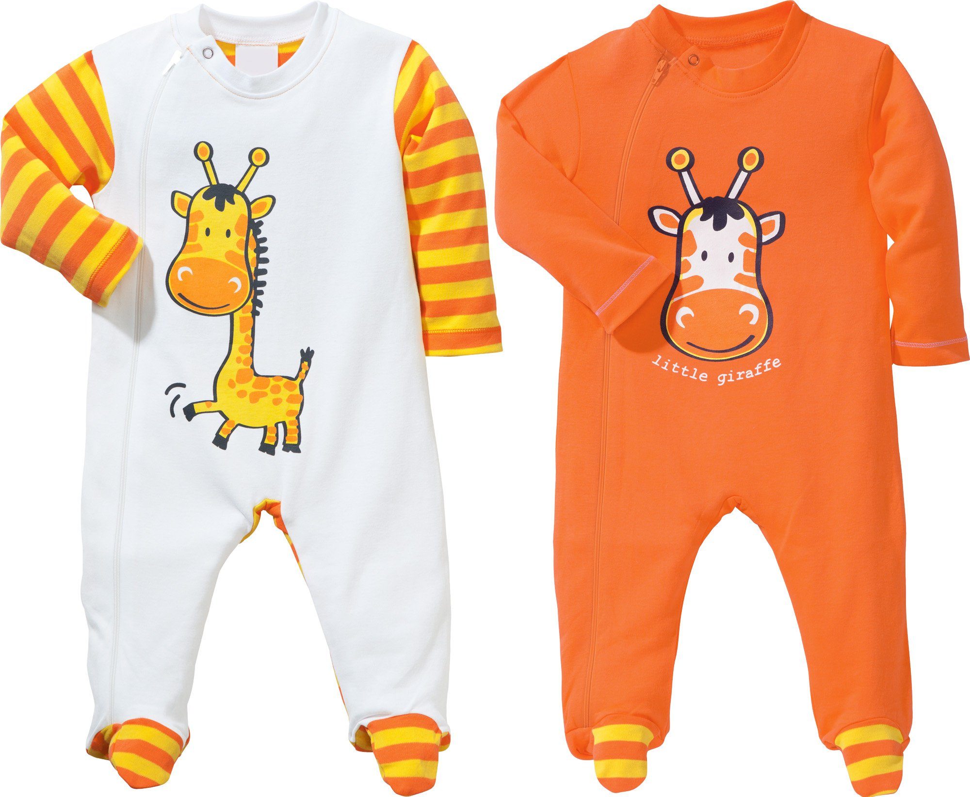 Erwin Müller Pyjama Baby-Schlafanzug 2er-Pack Interlock-Jersey Tiermotiv