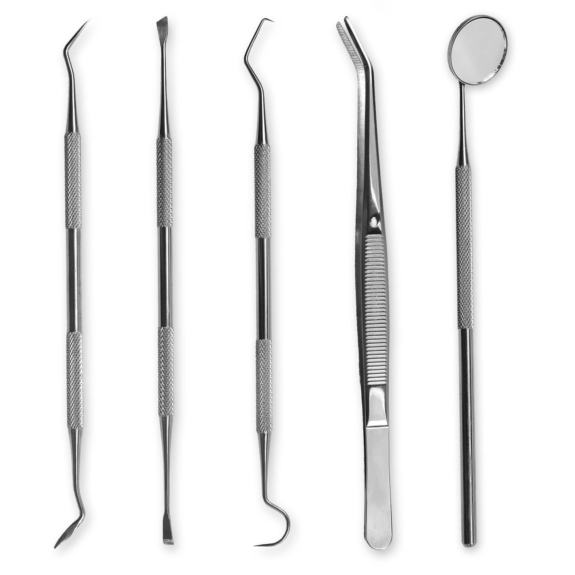 K-Pro Zahnbürste Zahnpflege Instrumente - 5er Set, Zahnsteinentferner, Plaqueentfernung, Dentalwerkzeug