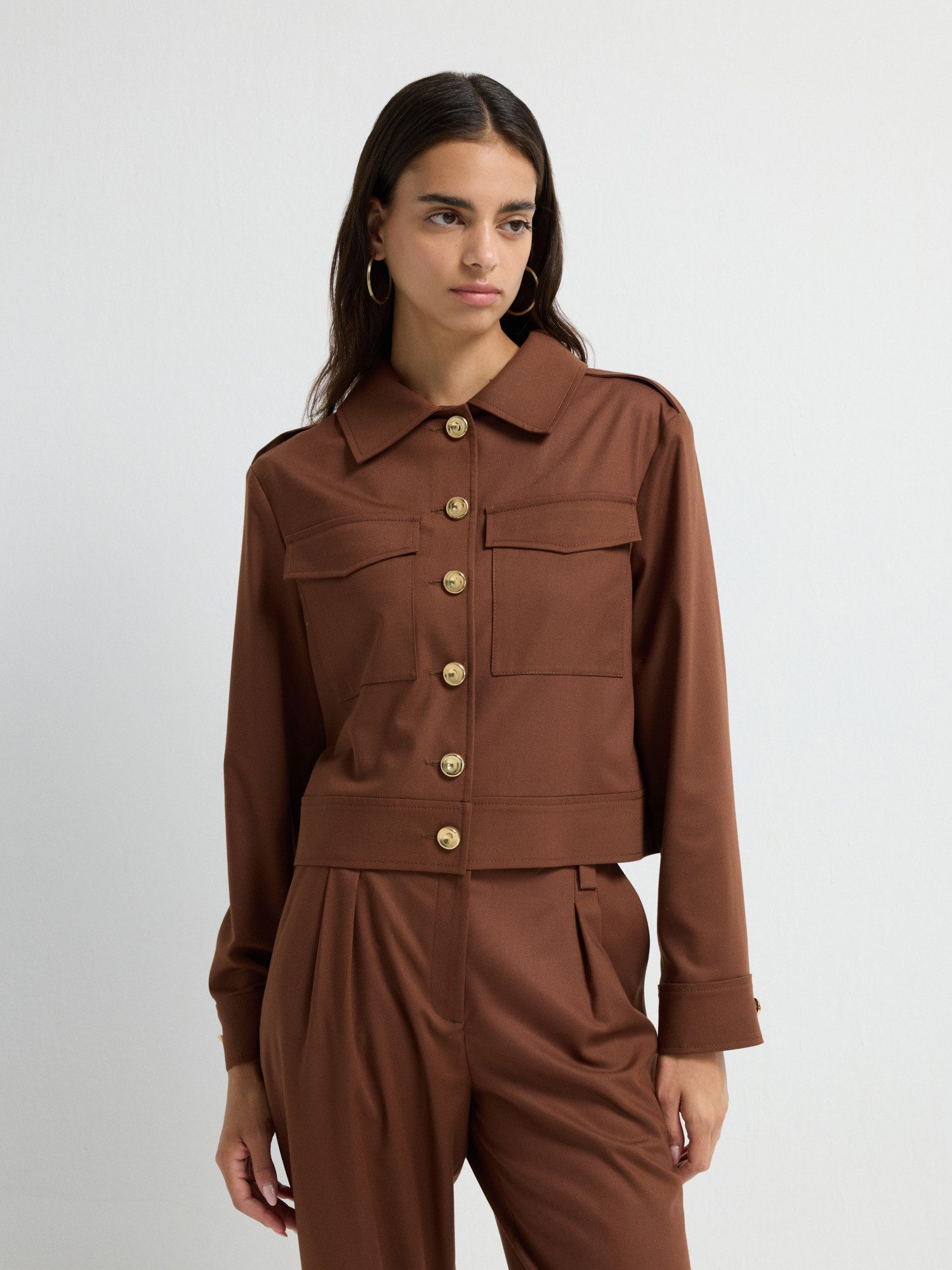 adL Kurzjacke Kurze Jacke mit Taschen