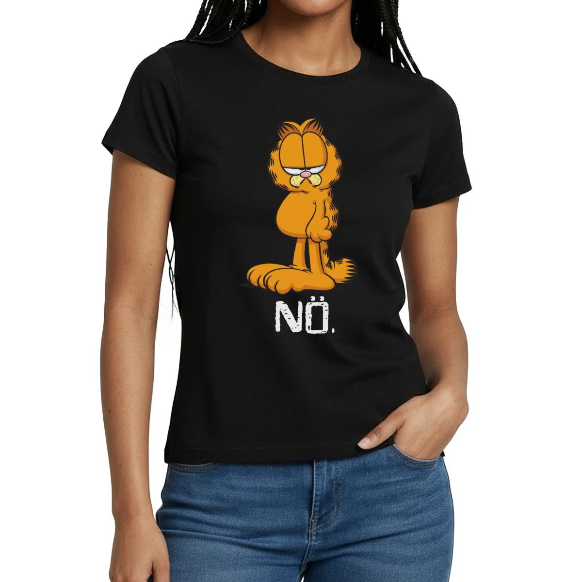 Spreadshirt T-Shirt Garfield Nö Nein Kein Bock Lustig Frauen T-Shirt (1-tlg günstig online kaufen