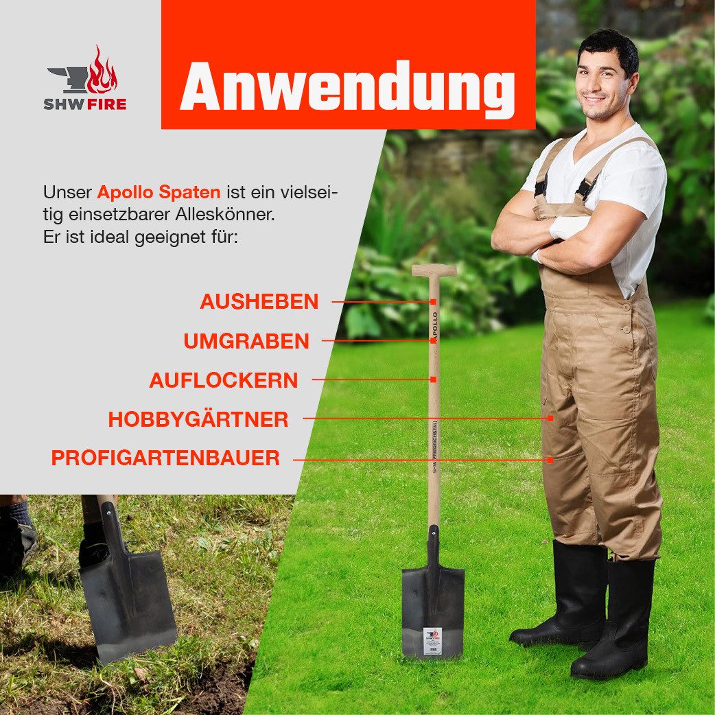 SHW Spaten SHW Apollo-Spaten 1/2 poliert, günstig online kaufen