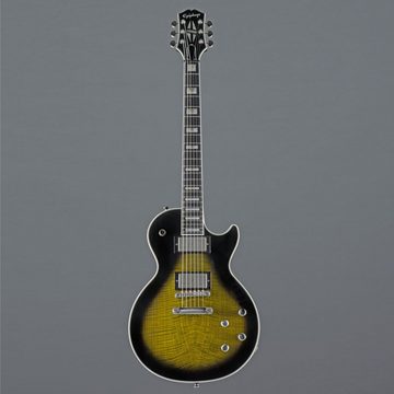 Epiphone E-Gitarre, Les Paul Prophecy Olive Tiger Aged Gloss - Single Cut E-Gitarre