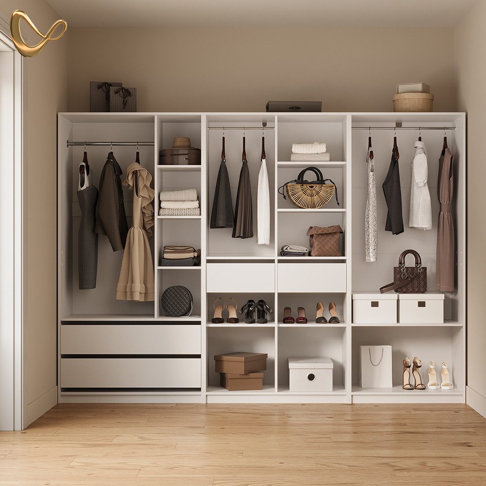 Livinity® Kleiderschrank Trento, Weiß, 3er Set (3-St) – Bild 2 von 5