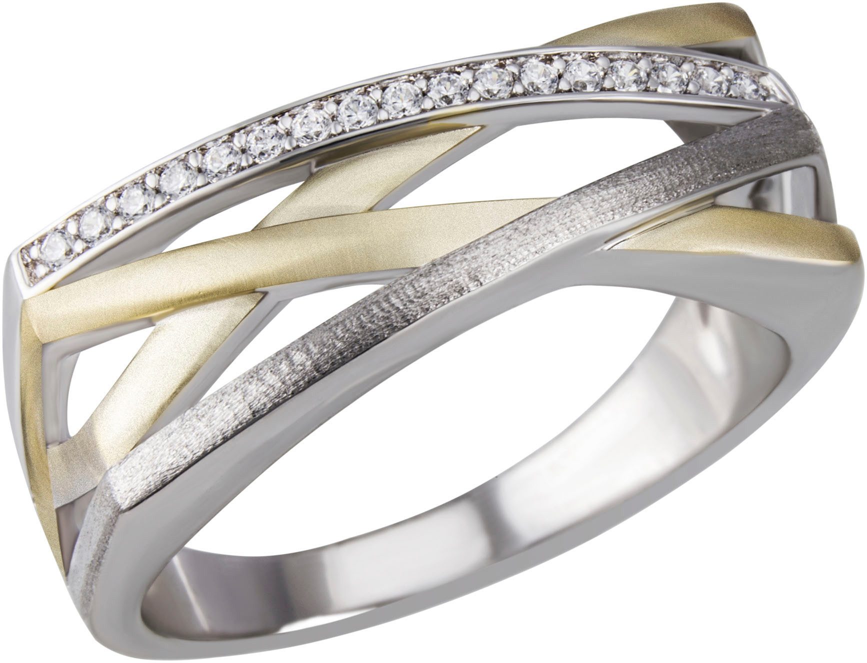 Fingerring Schmuck Geschenk Silber 925 Silberring Ring Bicolor