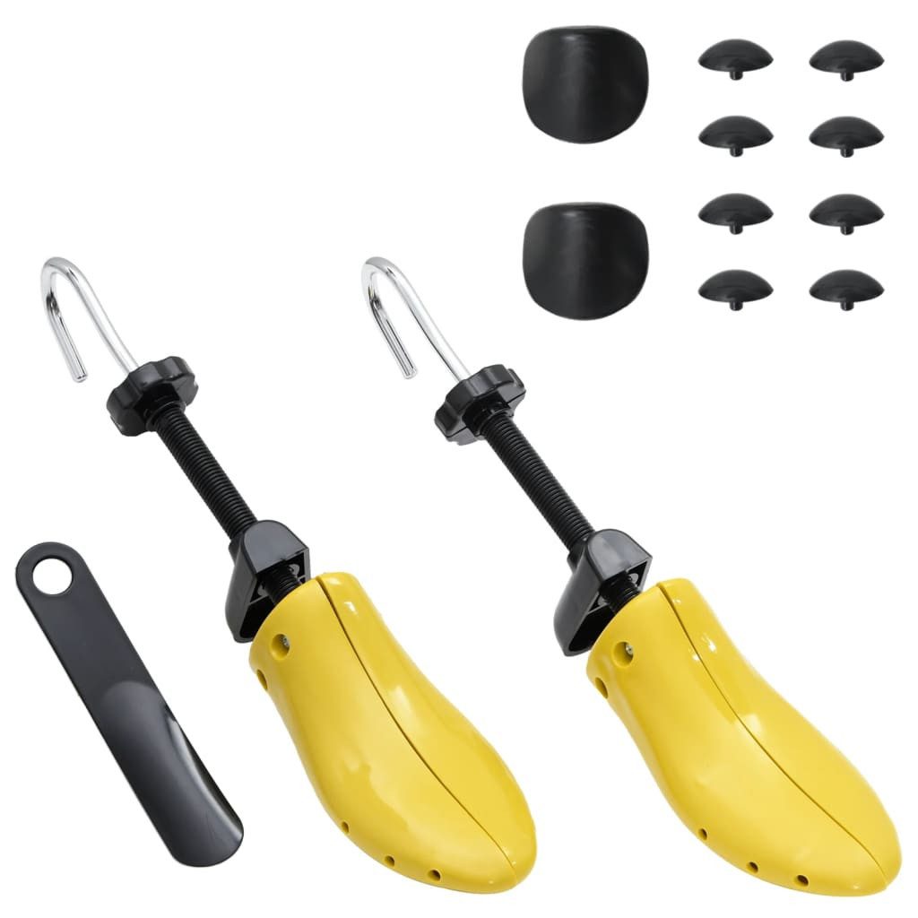 vidaXL Schuhspanner Schuhspanner mit Schuhanzieher Gelb EU 41-46 Kunststoff
