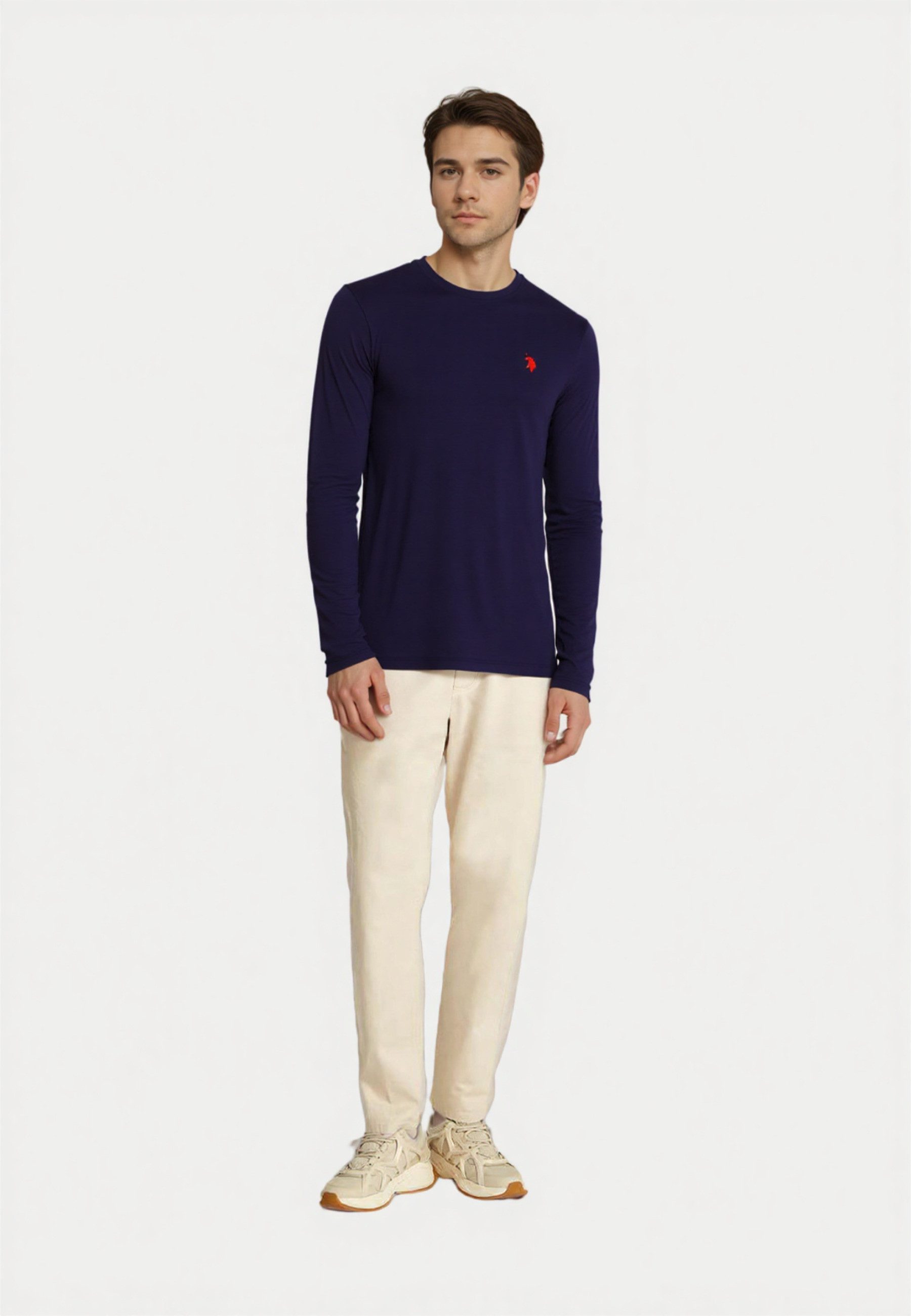 U.S. Polo Assn. Longsleeve Longsleeve Langarmshirt mit Rundhalsausschnitt ( günstig online kaufen