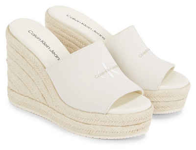 Calvin Klein Jeans SLIDE WEDGE ROPE SANDAL ML BTW Pantolette, Keilabsatz, Sommerschuh, Schlappen mit Keilsohle