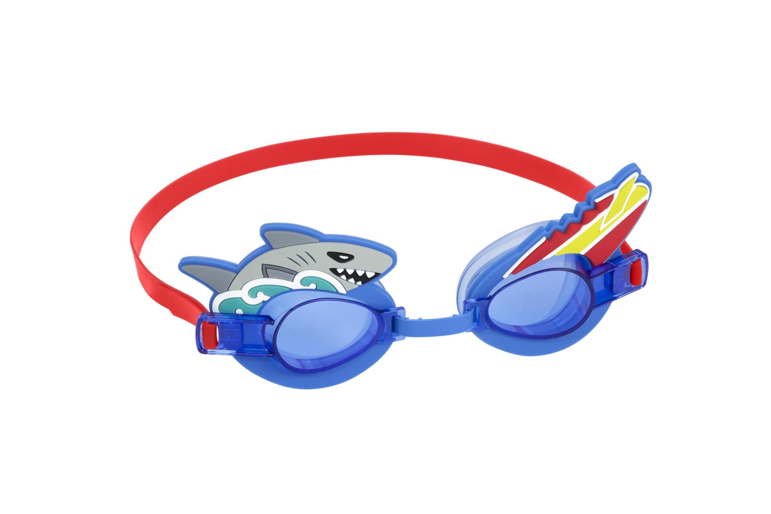 Bestway Schwimmbrille Aqua Pals™ Schwimmbrille ab 3 Jahren, (Packung, Verstellbarer Nasenbügel + verstellbares Silikon-Kopfband), 100% latexfrei