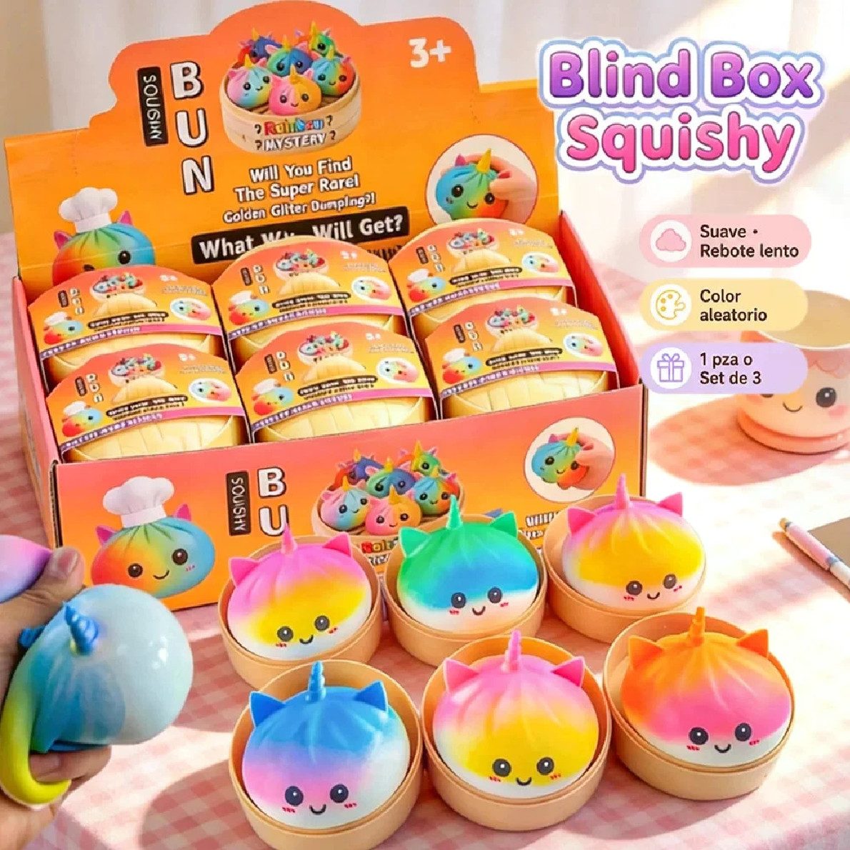ak tronic Anti-Stress-Ball Squeezy Einhorn Dumplings 8,5cm