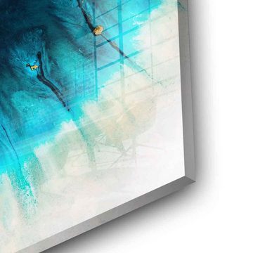 DOTCOMCANVAS® Acrylglasbild Aqua Echoes - Acrylglas, Acrylglasbild Aqua Echoes abstrakte moderne Kunst blau Strand Meer