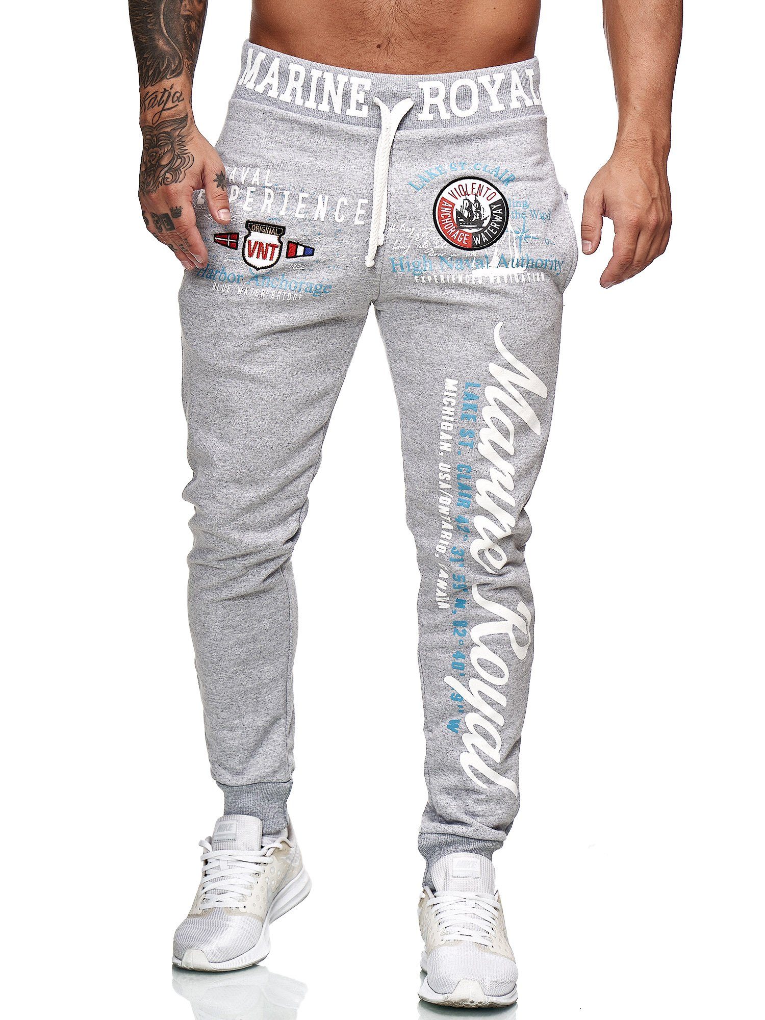 L.gonline Jogginghose Herren JoggingHOSE lang, Trainingshose Baumwolle, Mar günstig online kaufen