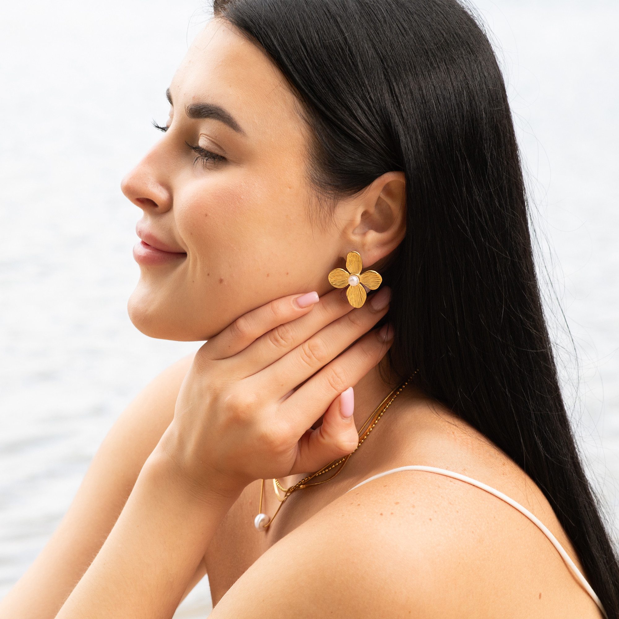 Adelia´s Paar Ohrhänger Damen Ohrringe – Ohrstecker aus Edelstahl mit Perle günstig online kaufen