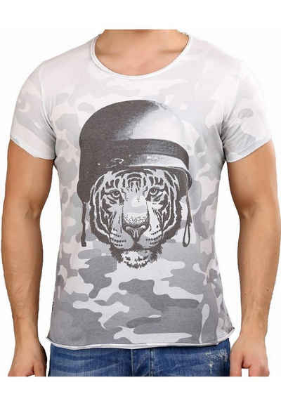 RedBridge T-Shirt Phoenix mit stylishem Tiger-Print