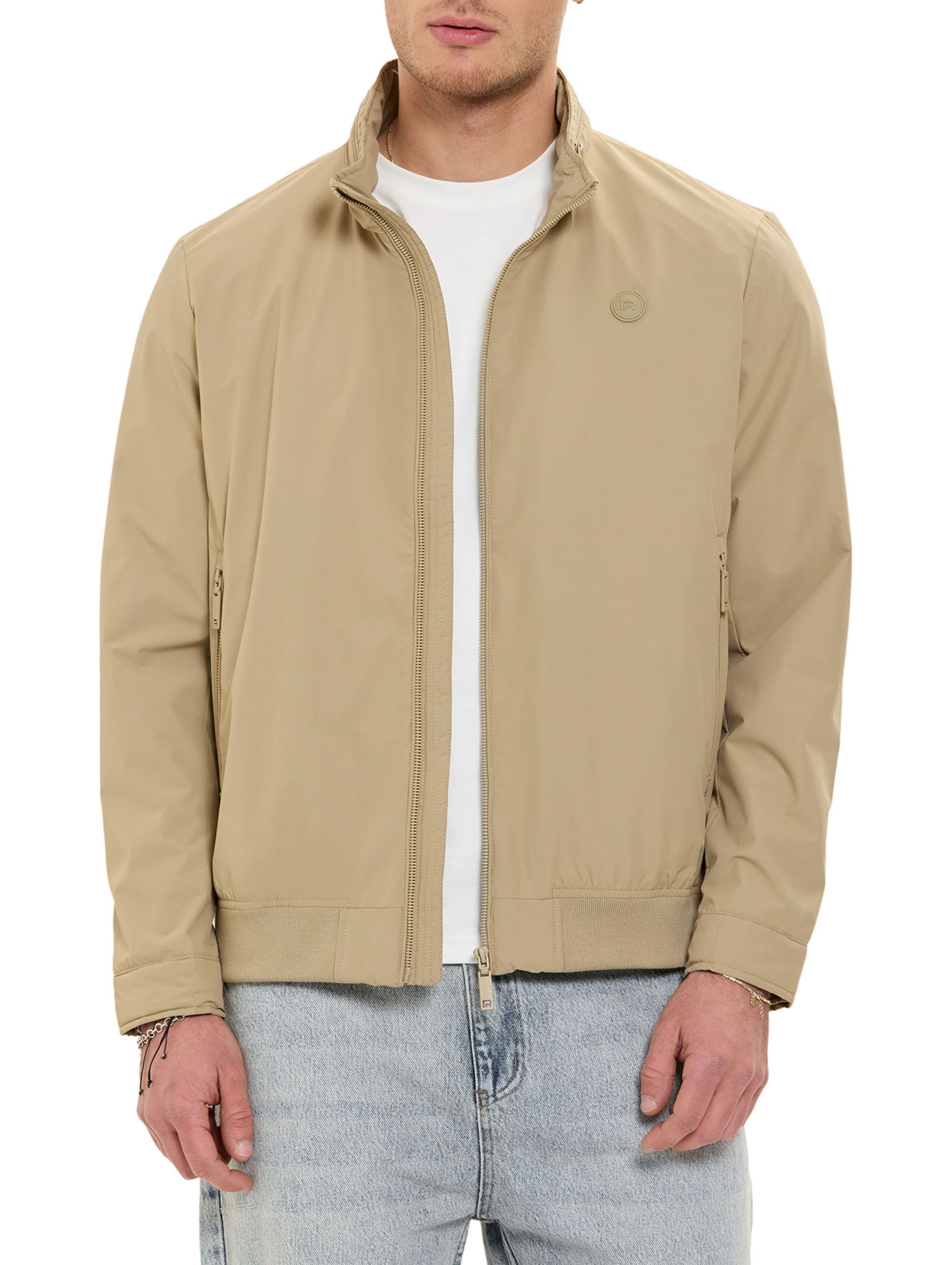 RED BRIDGE Sommerjacke mit Stehkragen und versteckter Kapuze Übergangsjacke Casual Stehkragen mit integrierter Kapuze, seitliche Eingrifftaschen