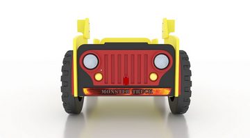 Faizee Möbel Kinderbett Monster Truck Kinderzimmerbett Hochwertiges MDF Bett 207x116x90