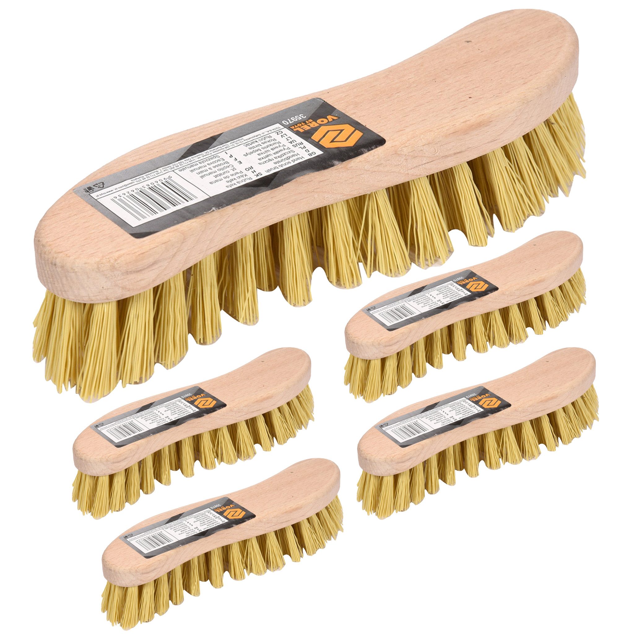 Yato Reinigungsbürste 5 x Scheuerbürste aus Buchenholz 200mm Arbeitsbreite Typ 35970