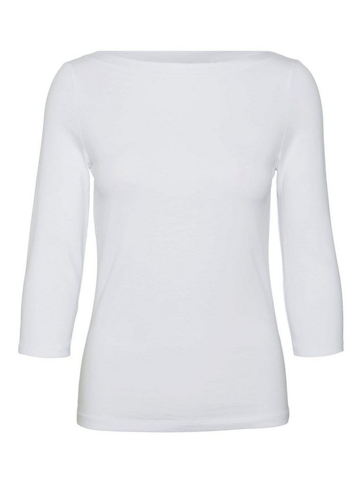 Vero Moda 3/4-Arm-Shirt VMPANDA MODAL 3/4 TOP JRS NOOS, Abgesteppter  Saum/Kante