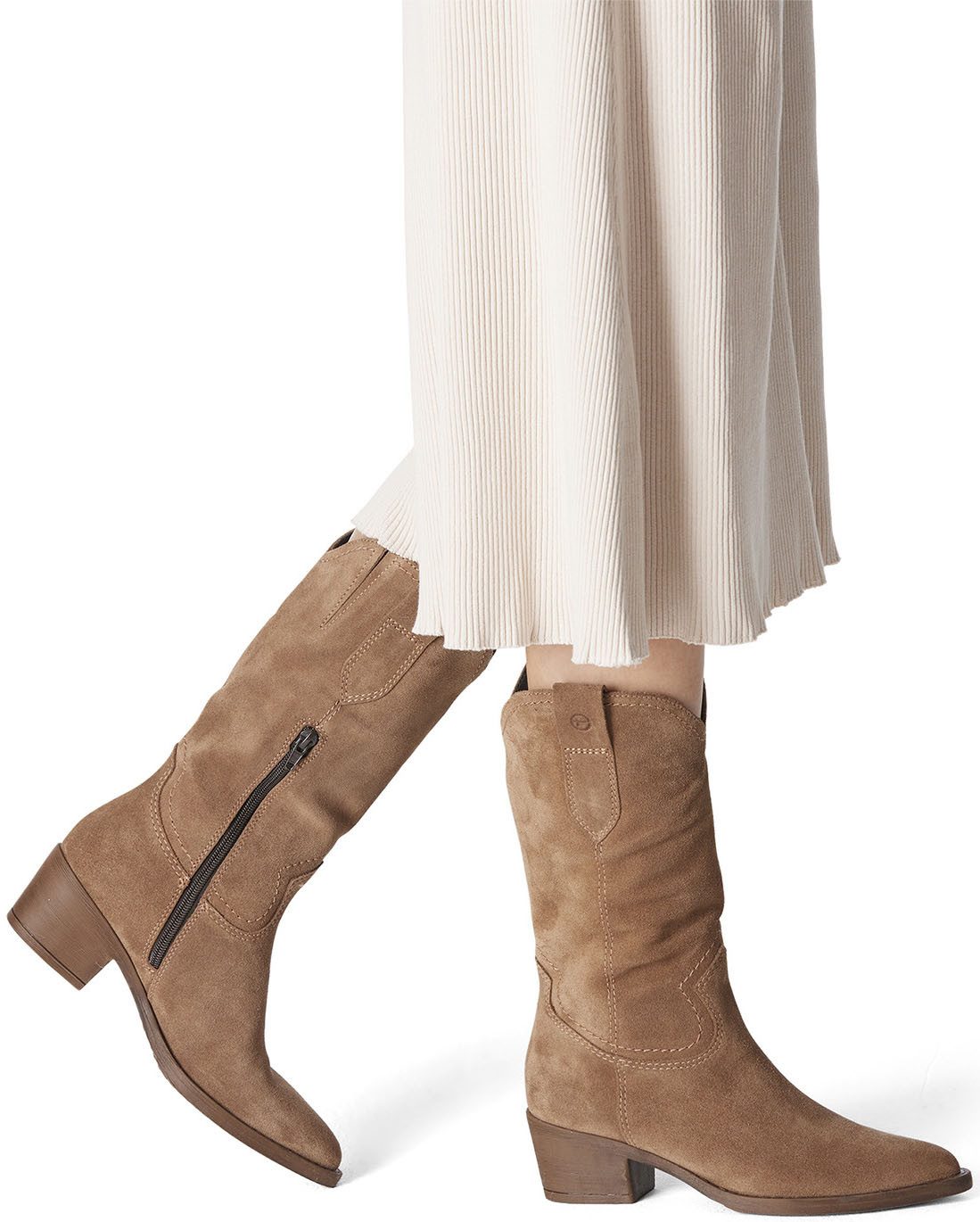 Tamaris Westernstiefel, Blockabsatz, Cowboystiefel in spitzer Form