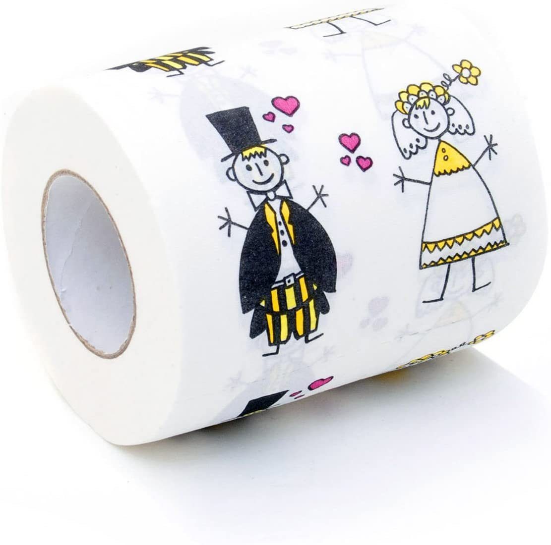 Goods+Gadgets Papierdekoration GOODS+GADGETS Gerade geheiratet Toilettenpapier – Fun Klopapier, Witziges Klopapier Fun WC Hochzeits-Geschenk – Bild 4 von 5
