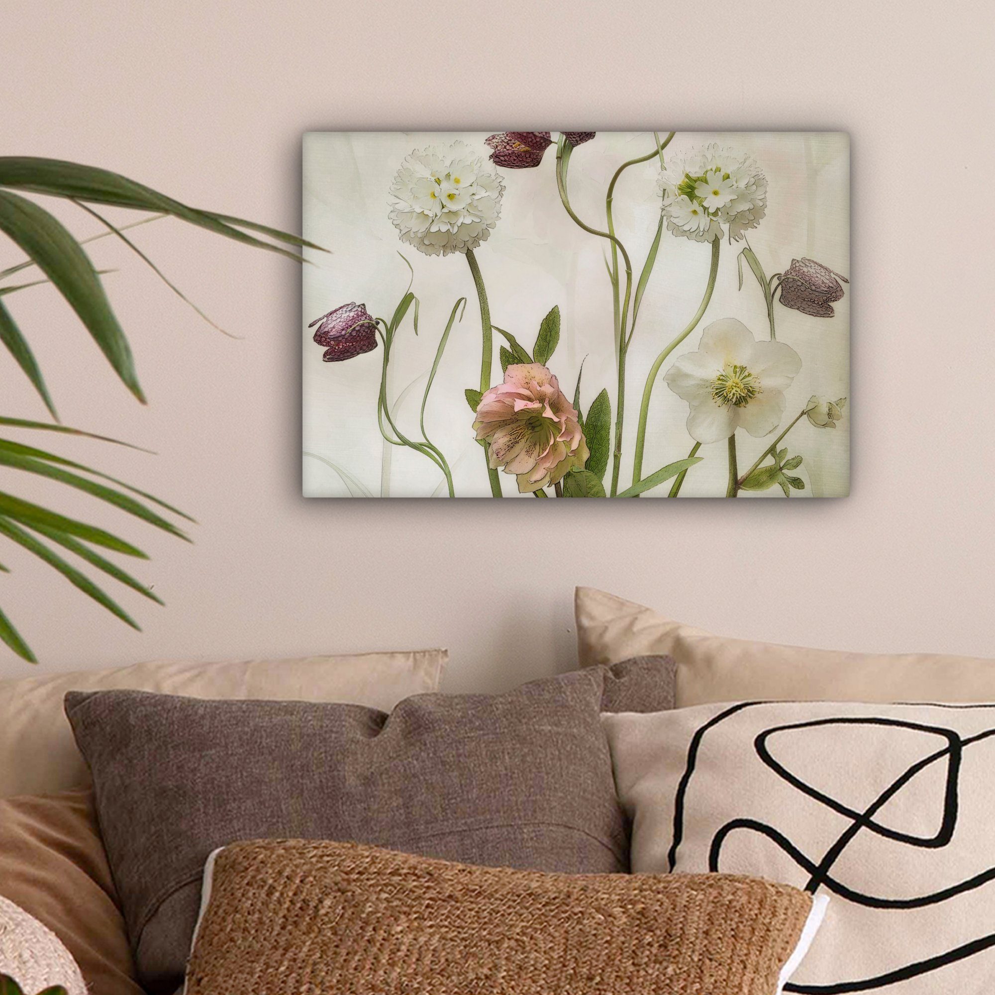 OneMillionCanvasses® Leinwandbild Blumen - Frühling - Garten - Stilleben, F günstig online kaufen