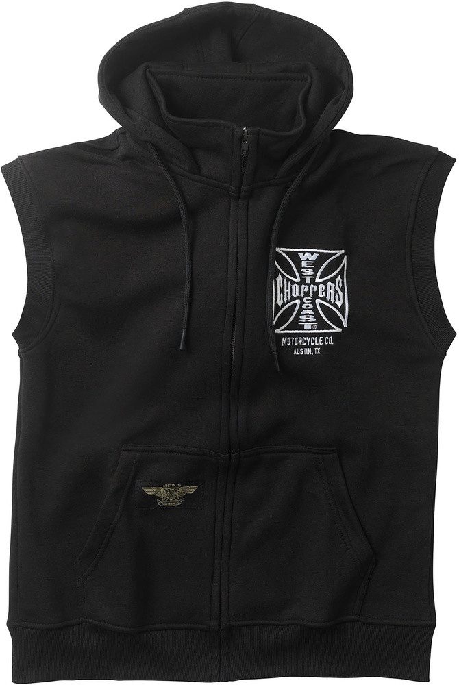 West Coast Choppers Kapuzenpullover Og Atx Sleeveless Zip Hoody Black günstig online kaufen