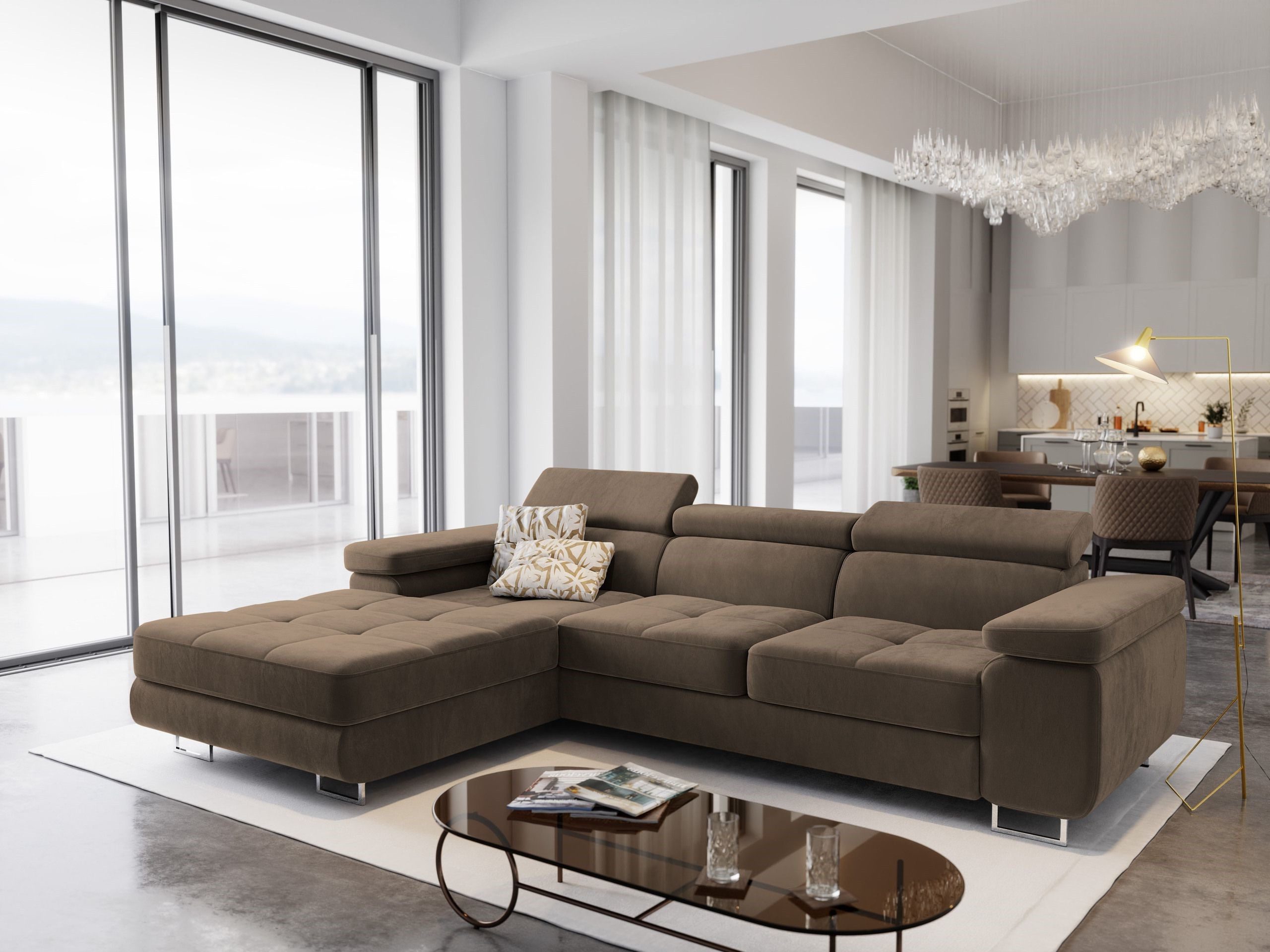 Masseno Ecksofa ELMA mit Schlaffunktion L-Form, günstig online kaufen