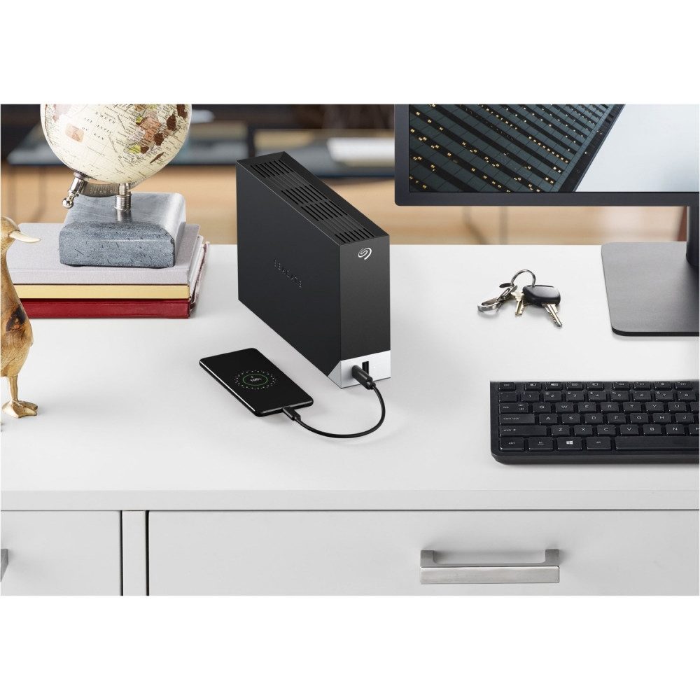 Seagate Seagate One Touch Hub 8TB externe Festplatte schwarz externe HDD-Festplatte (8000 Gigabyte) 3,5 Zoll", Passwortschutz für Ihre Sicherheit