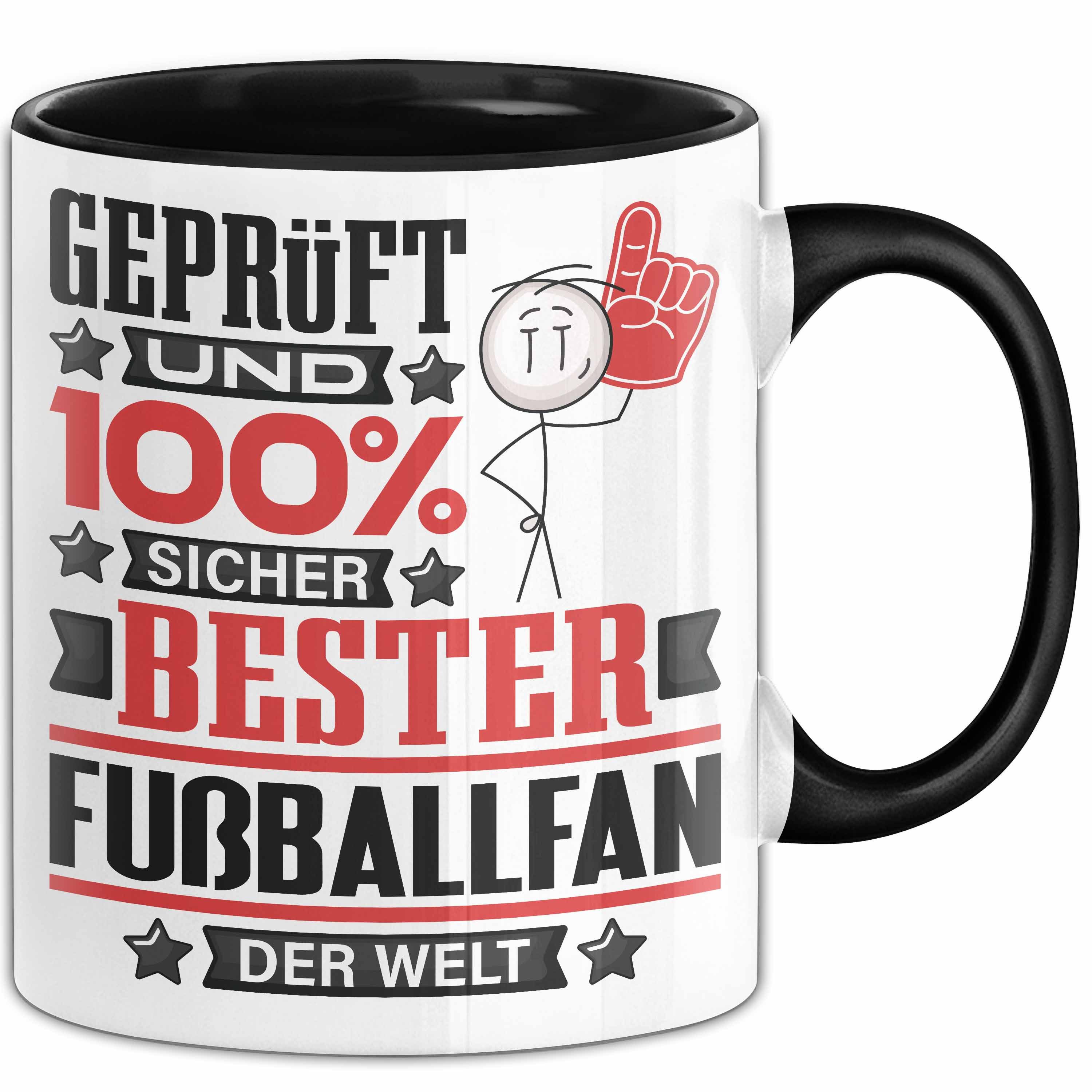 Trendation Tasse Fußballfan Geschenk Lustiger Spruch für Fußballfan Geschenkidee Bester, Keramik