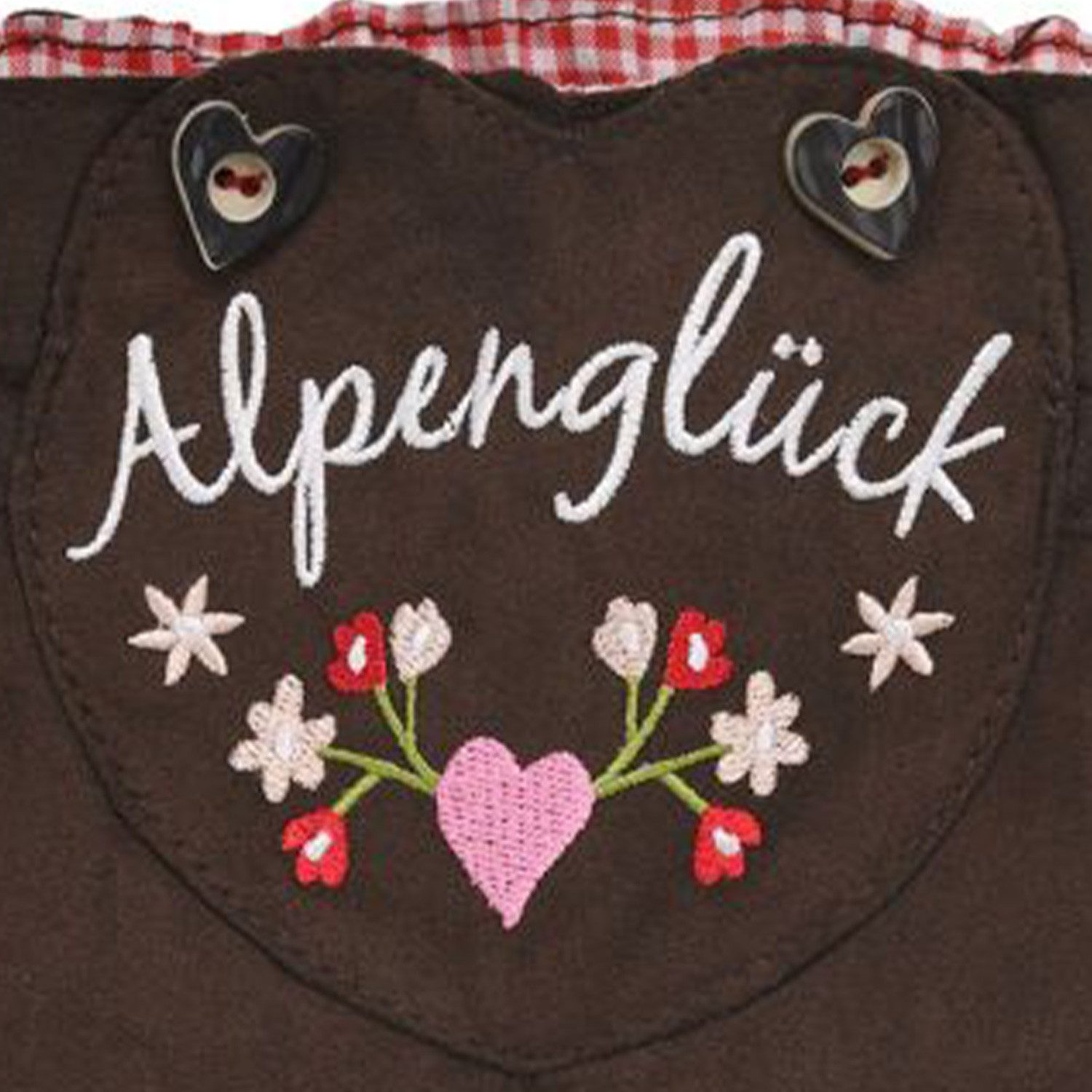 BONDI Trachtenlederhose BONDI Mädchen Kunstleder Shorts Hose 'Alpenglück'