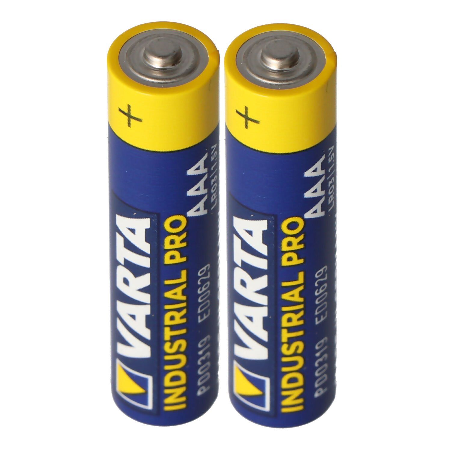 VARTA VARTA Industrial Pro Batterie AAA Micro Alkaline LR03 2er Folie Pack Batterie, (1,5 V)
