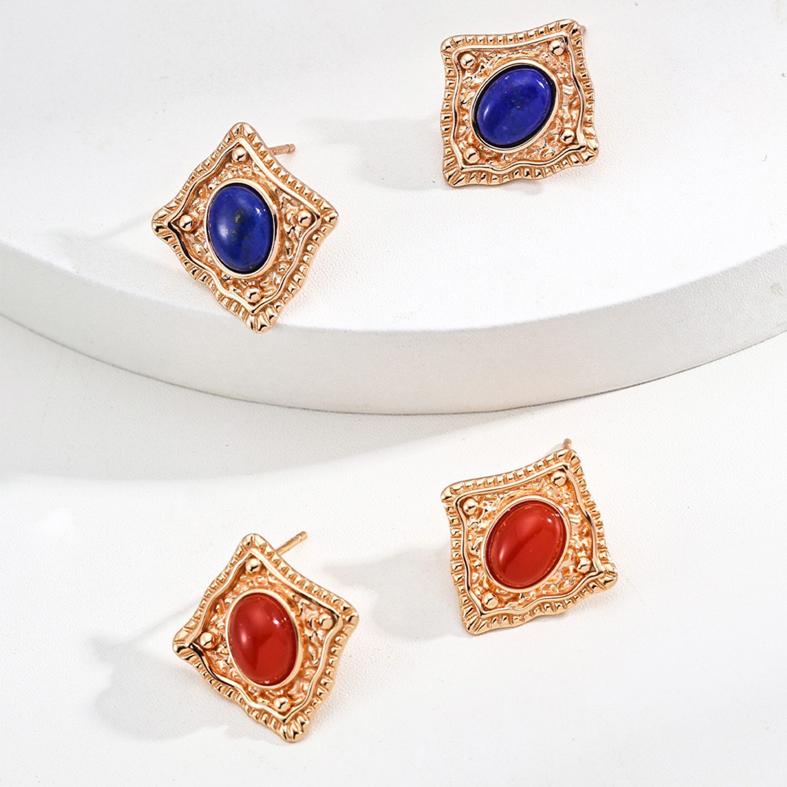 Jumpeak Paar Ohrhänger ohrringe silber 925,ohrringe rot,lapislazuli ohrringe,ohrringe blau, 18kohrringe vergoldet,ohrringe damen,damen geschenk,schwester geschenk