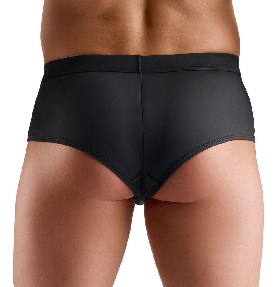 Svenjoyment Boxershorts Pants mit funkelnden Glitzersteinchen - schwarz, silber (1-St) Netz-Einsätze vorne