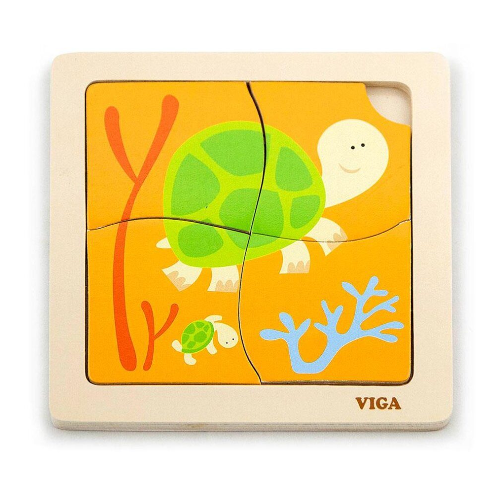 Viga® Holzspielzeug Puzzle Viga 50143 Rätsel auf dem Podium - Å¼Ã³Åwiki, Puzzleteile
