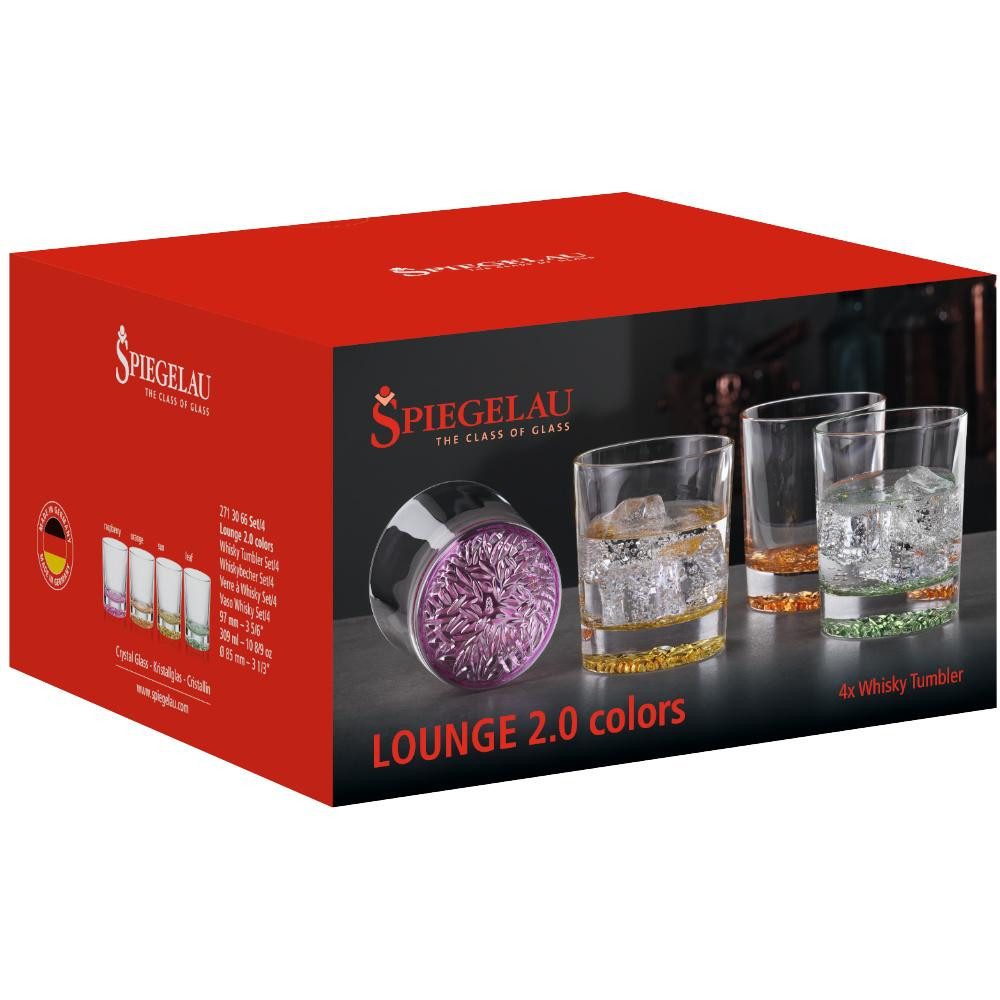 SPIEGELAU Schnapsglas Whisky-Gläser-Set Lounge 2.0 Colors (4-teilig)