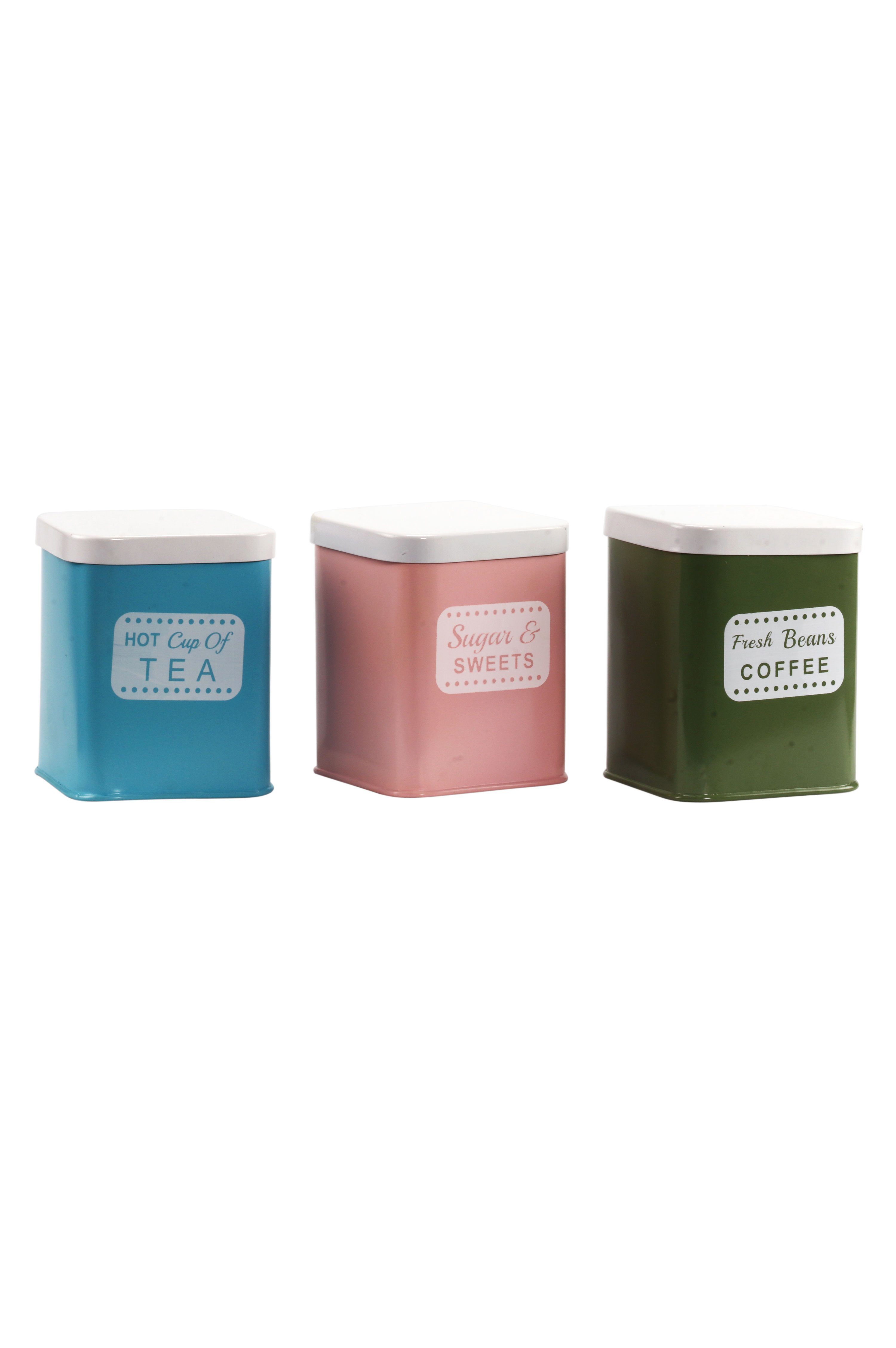 Marrakesch Orient & Mediterran Interior Zuckerdose 3er Set Vintage Vorratsdosen Shetland modern aus Metall in Bunt 14 cm, Metall, (3-tlg), Handarbeit