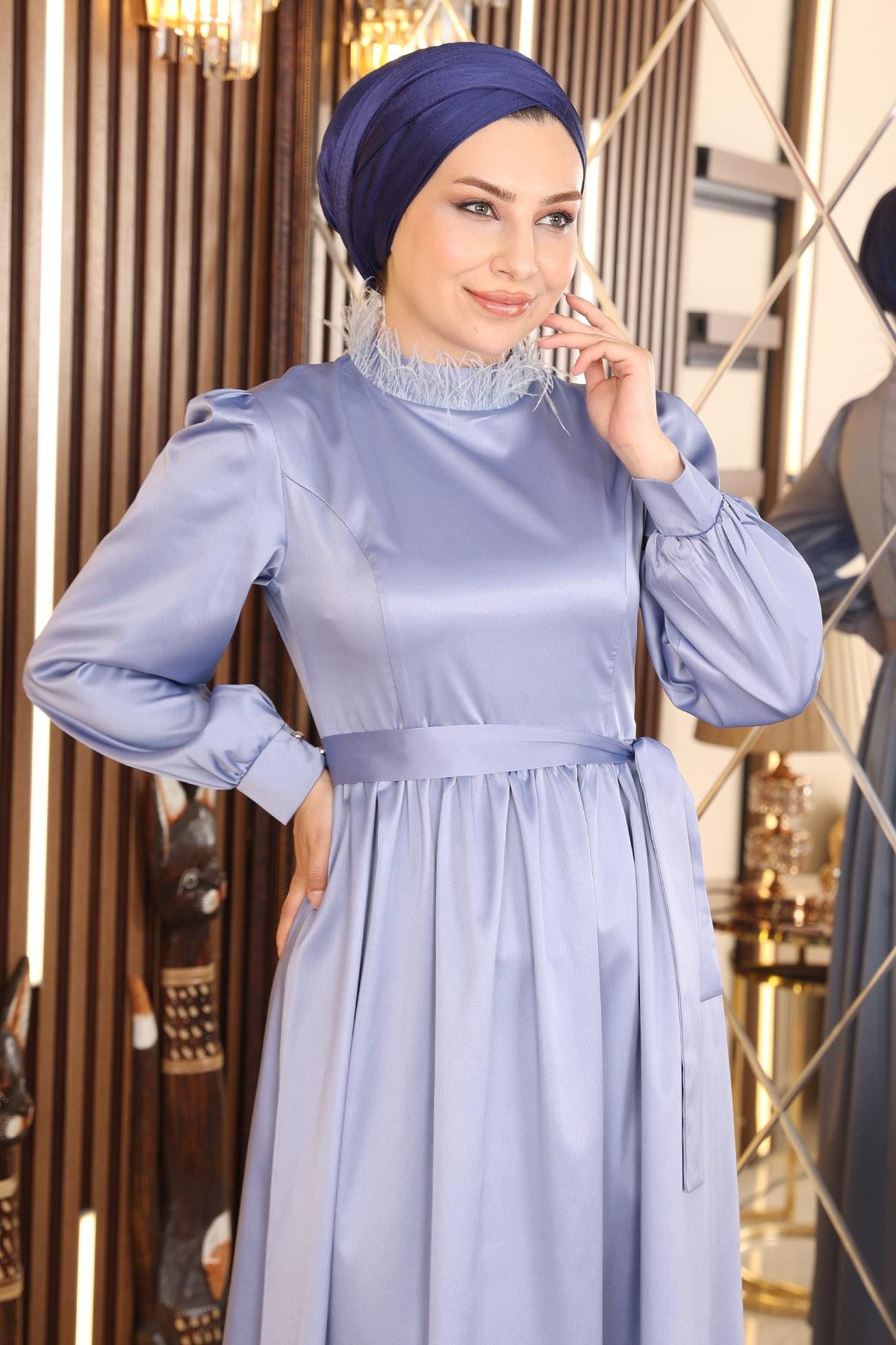 MODAMİHRAM Midikleid Abendkleid mit Details günstig online kaufen