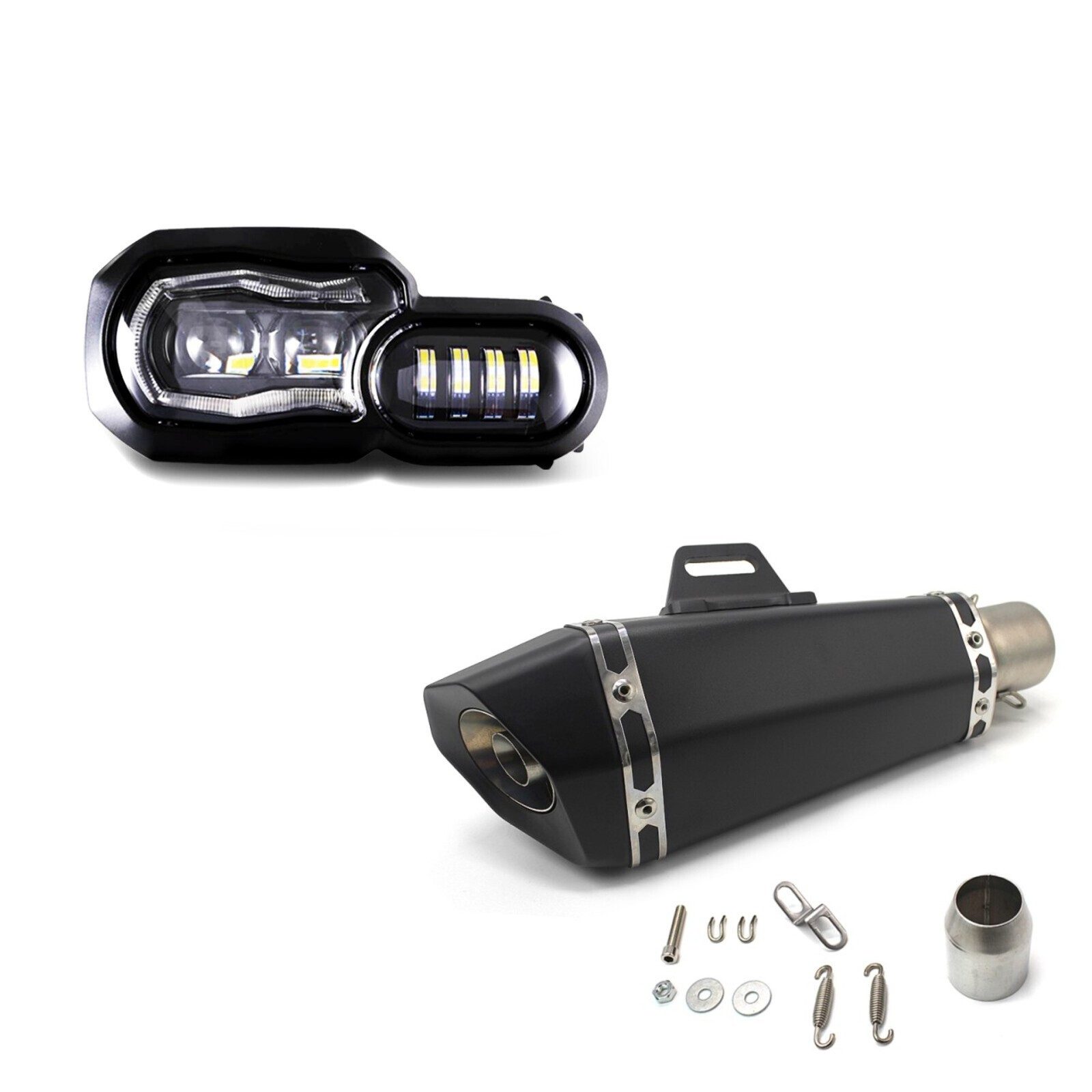 Lumitecs Halter Set LED Scheinwerfer + Auspuff S1