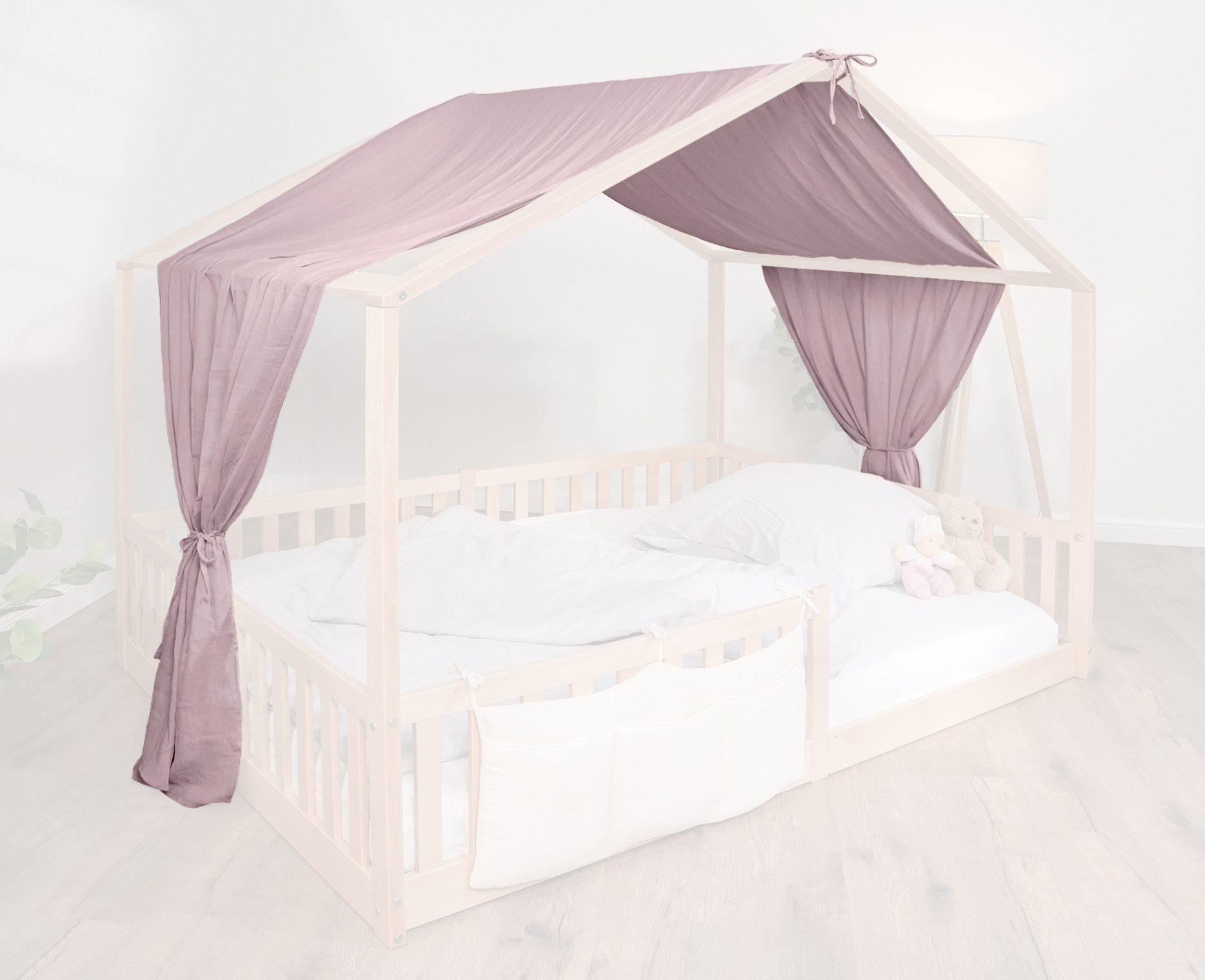 tiSsi® Betthimmel tiSsi® Baldachin Musselin für Hausbetten 120-140x200 cm