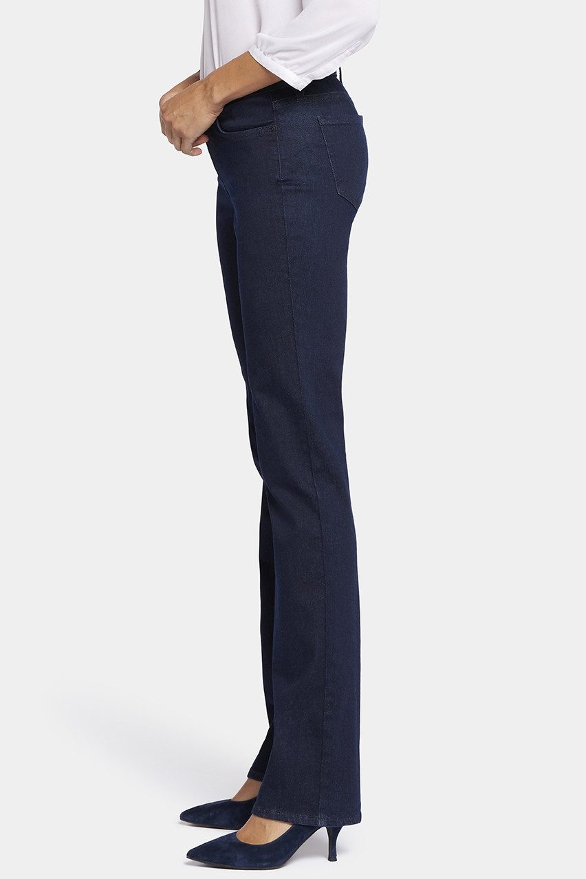 NYDJ Straight-Jeans Marilyn Straight Jeans Dunkelblauem Premium Denim