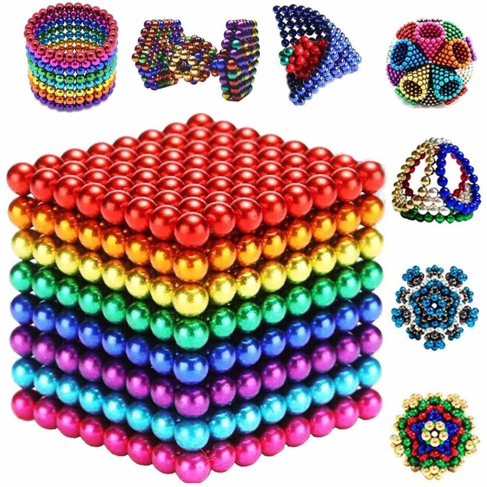 powertechnik-Germany 1000 Stück Neodym Kugeln-Magnet 5 mm Ø - Puzzle- Würfel -Tafel Magnetspielbausteine, (1000 St)