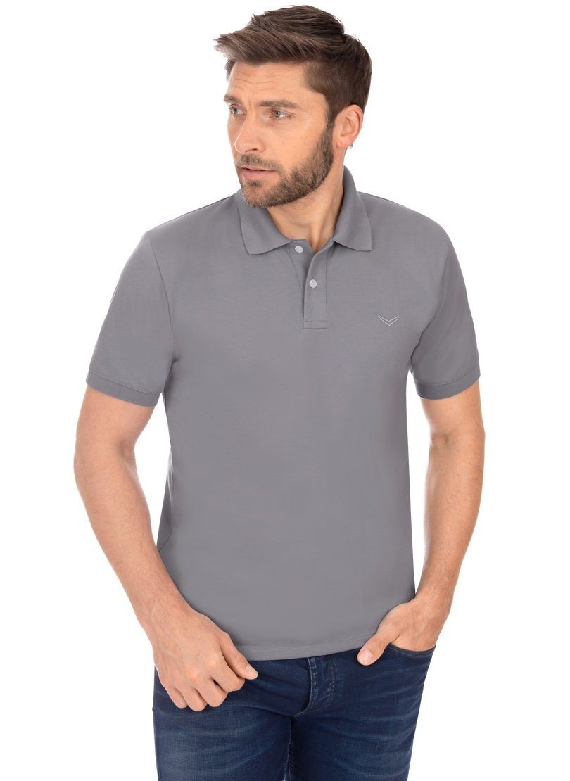Piqué TRIGEMA DELUXE Trigema Poloshirt cool-grey Poloshirt