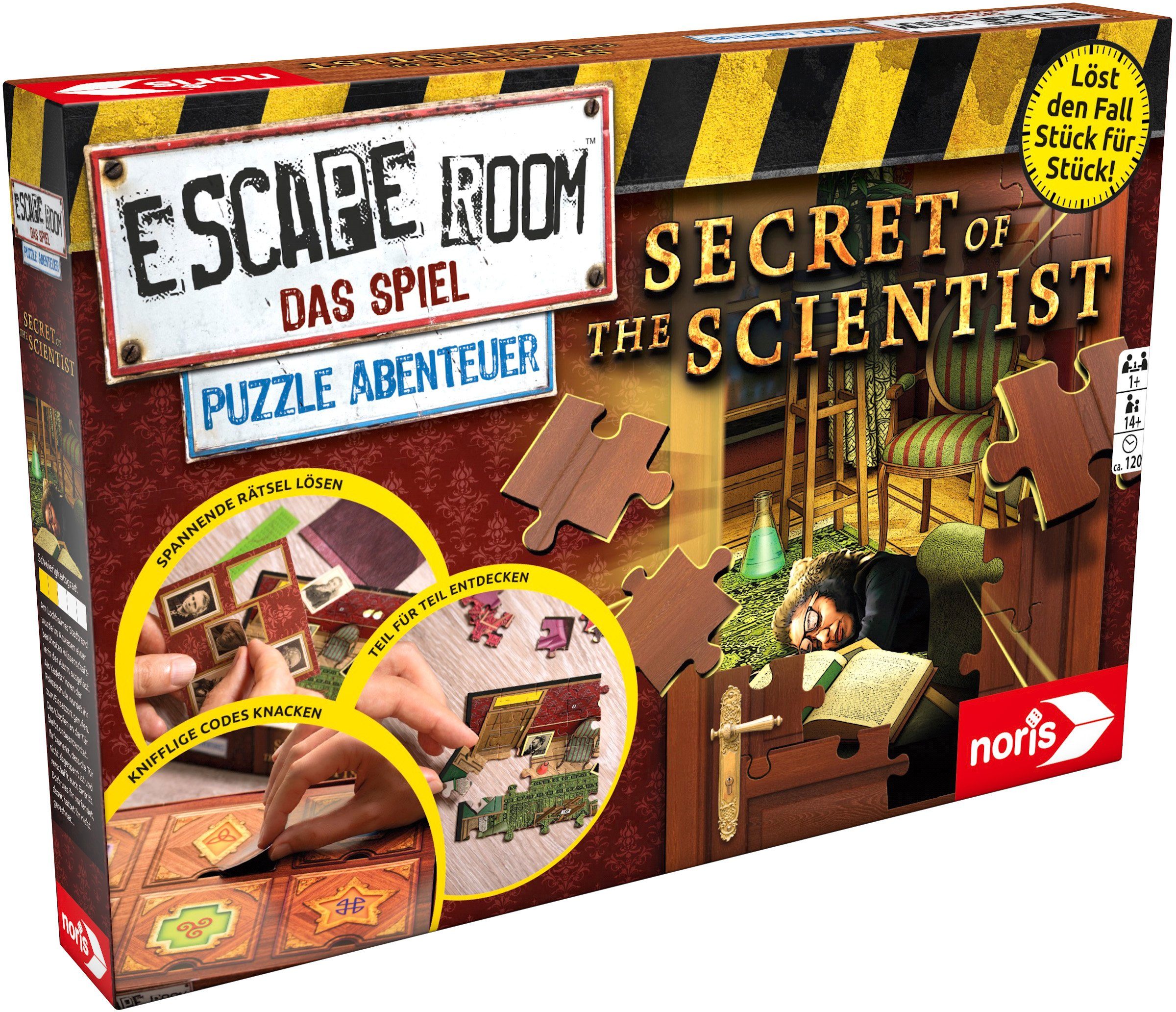 Noris Spiel, Strategiespiel Escape Room Das Spiel, Puzzle Abenteuer - Secret of the Scientist