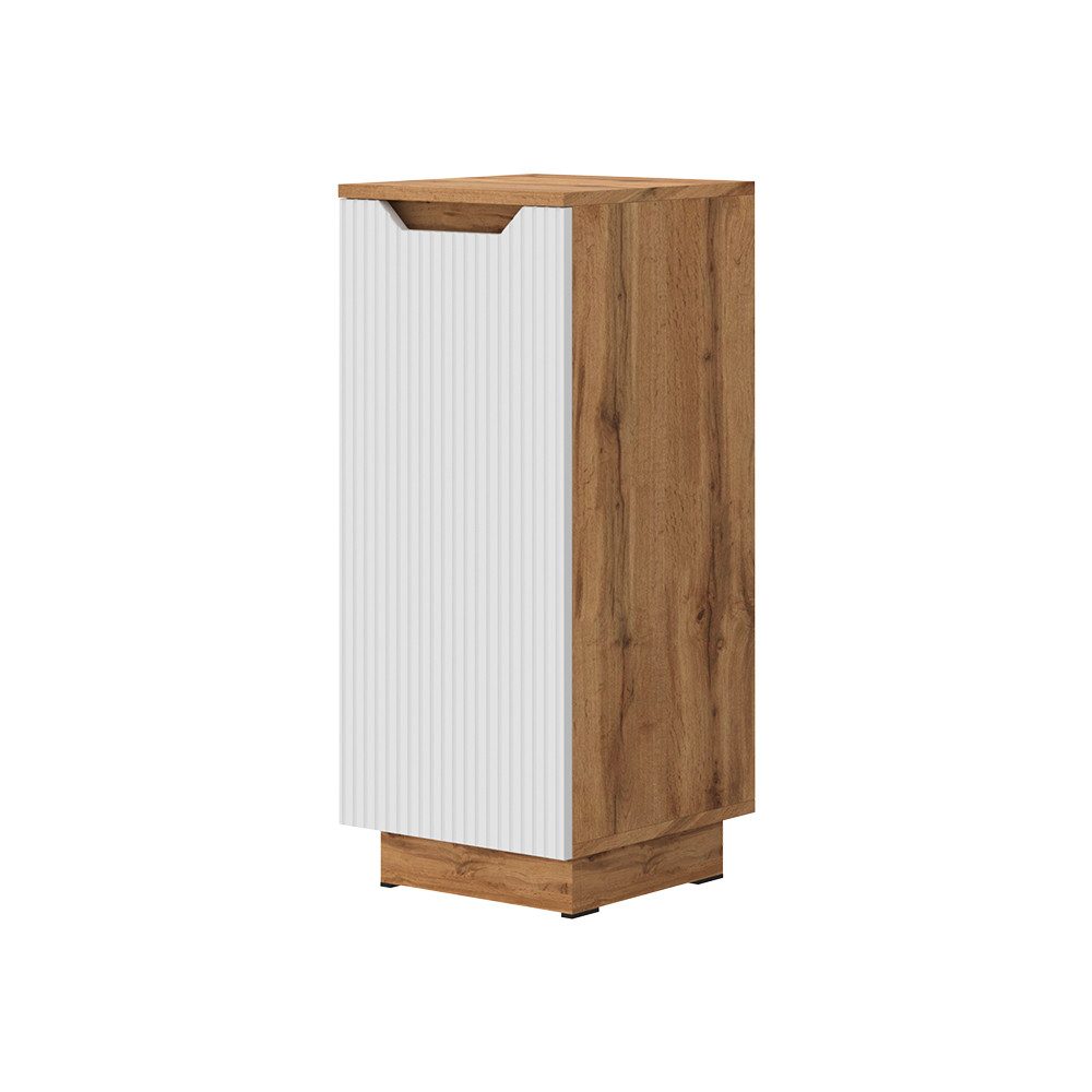Vicco Midischrank Lotta, Eiche/weiß gestreift, 33.4 x 81.9 cm (1-St)