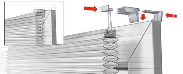 Wabenplissee EASYFIX Wabenplissee mit 2 Bedienschienen, GARDINIA, Lichtschutz, ohne Bohren, verspannt, Klemmfix, energiesparend und schallabsorbierend