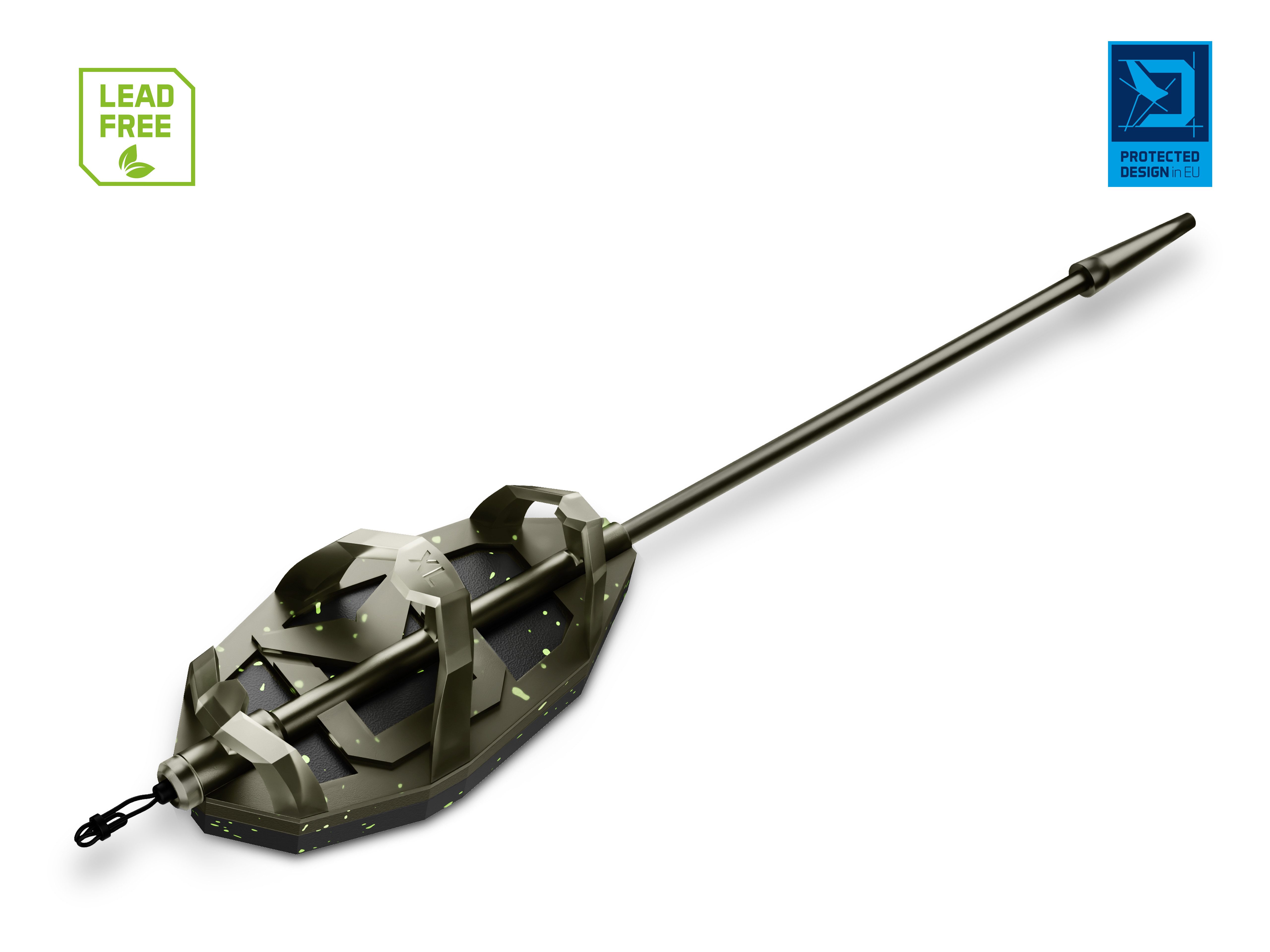 Delphin.sk Feederkorb 10 St. Bleifrei Futterkorb Method Feeder SET QUIX ECO XL + Gratis Form, (Spar-Set, 11-St. 11er SET), Enthält einen Schnellwechselwirbel